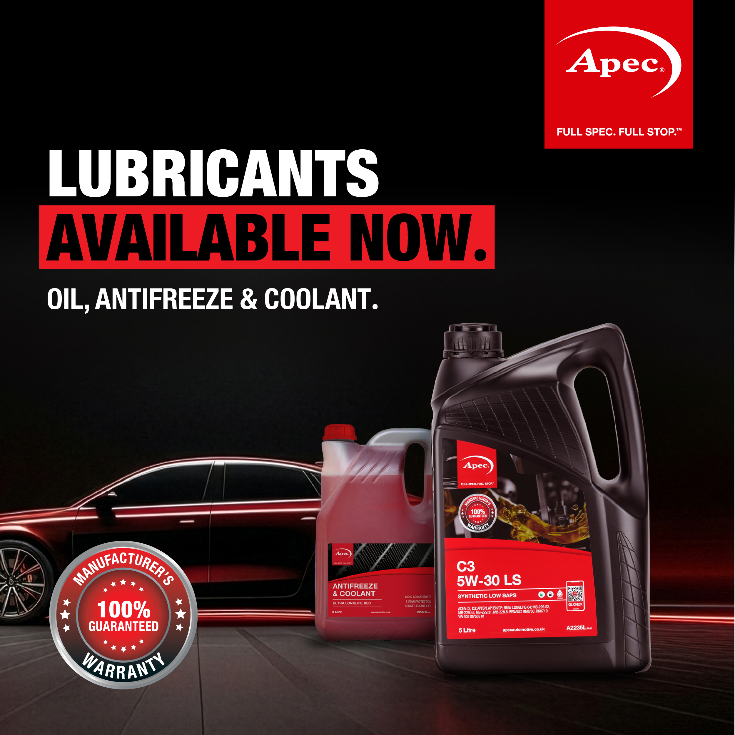 Apec Launches Comprehensive Lubricants Range