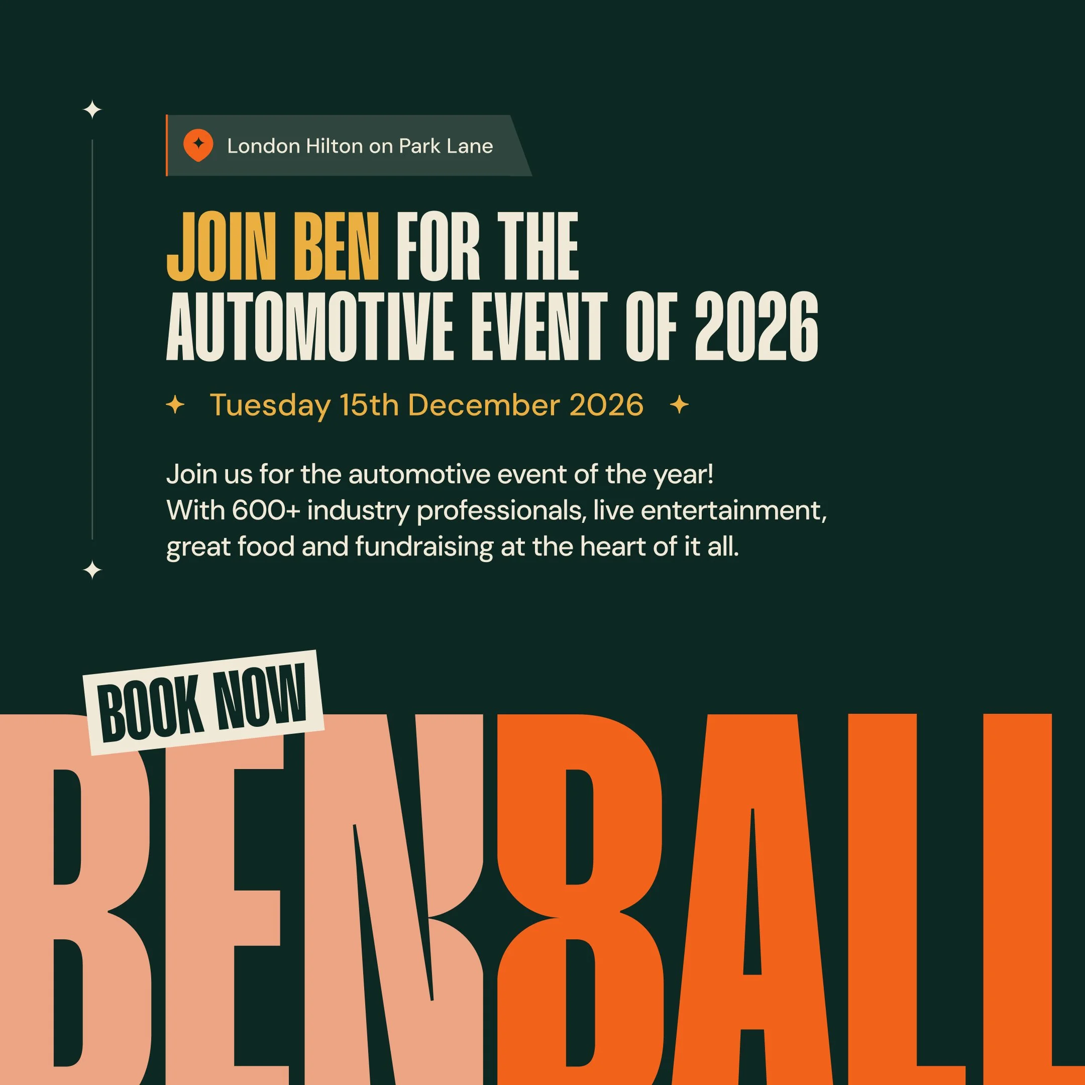 Ben Ball returns – the automotive event of the year to unite, celebrate and change lives