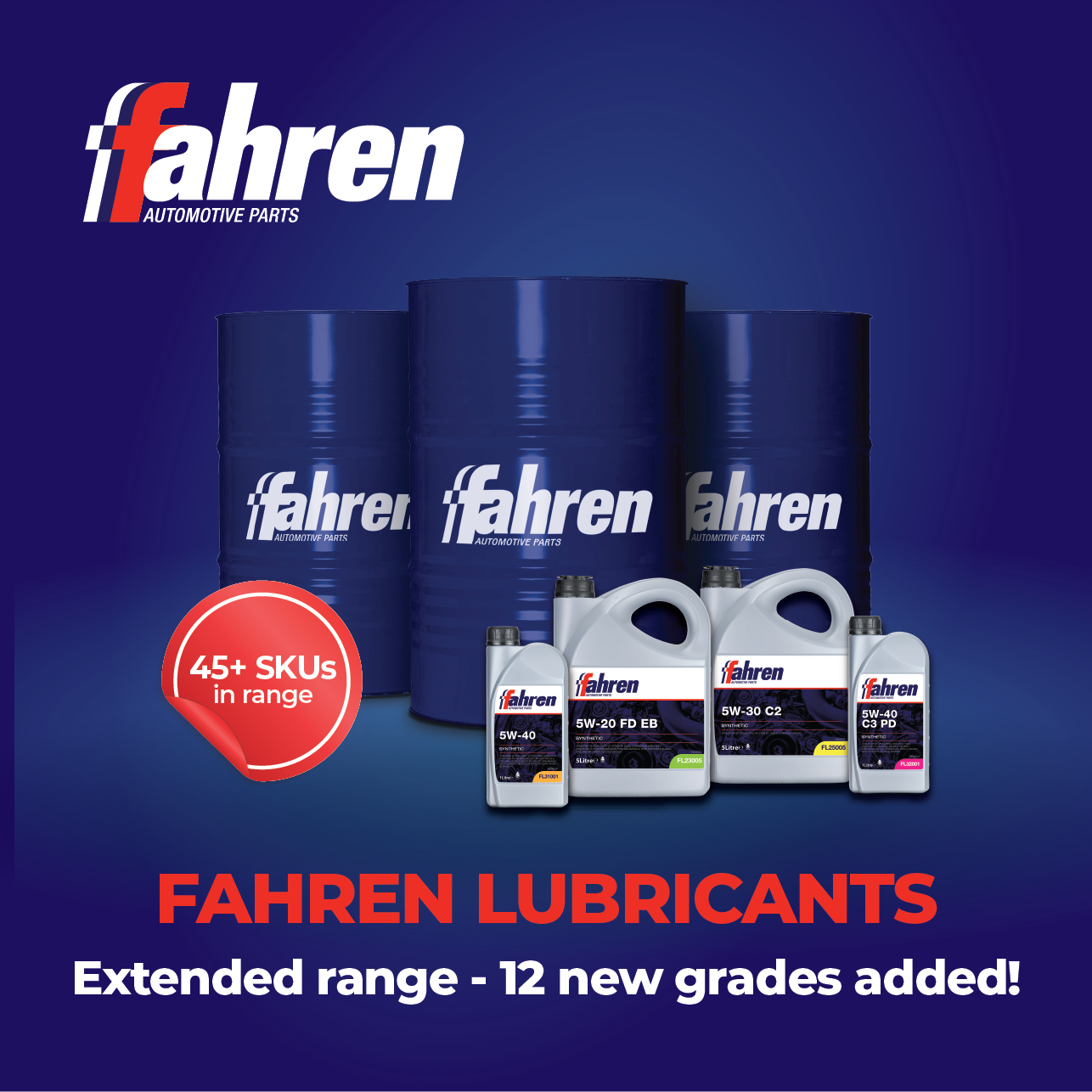 Fahren Launches Expanded Range of Engine Oils
