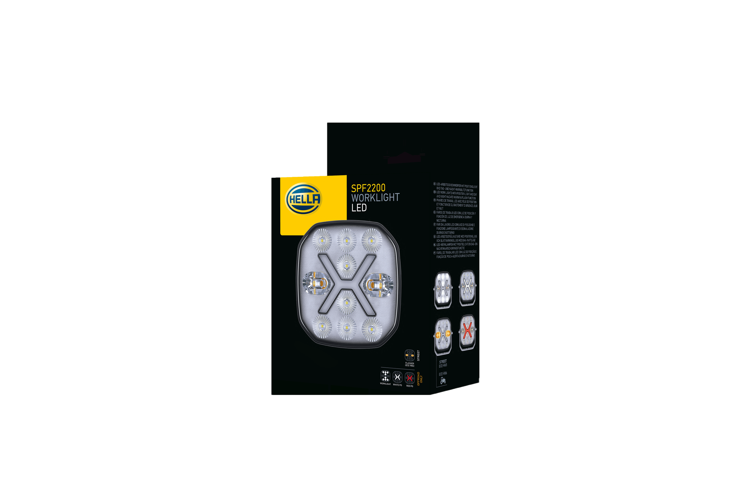 HELLA lamp combines work light and warning functions in one unit