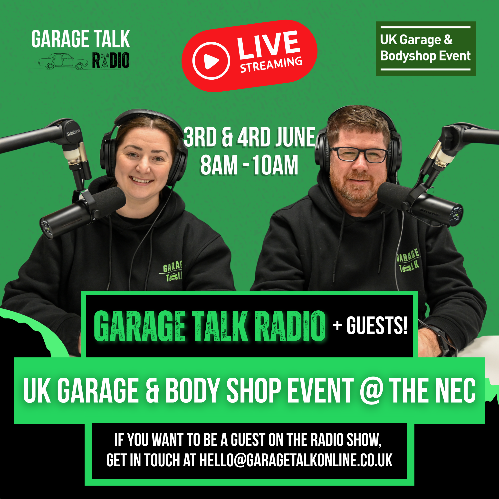 Garage Talk Online to Broadcast LIVE from UK Garage &amp; Bodyshop Event 2026