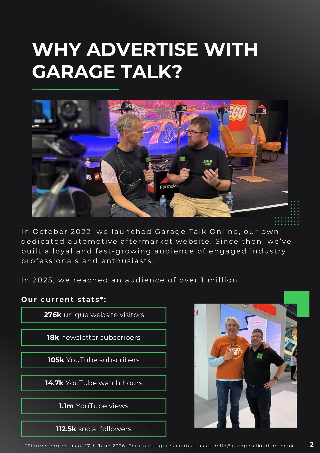 Why advertise with Garage Talk