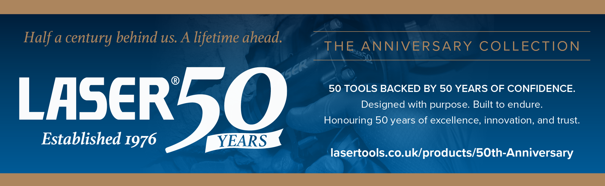 Laser Tools 50 years Banner