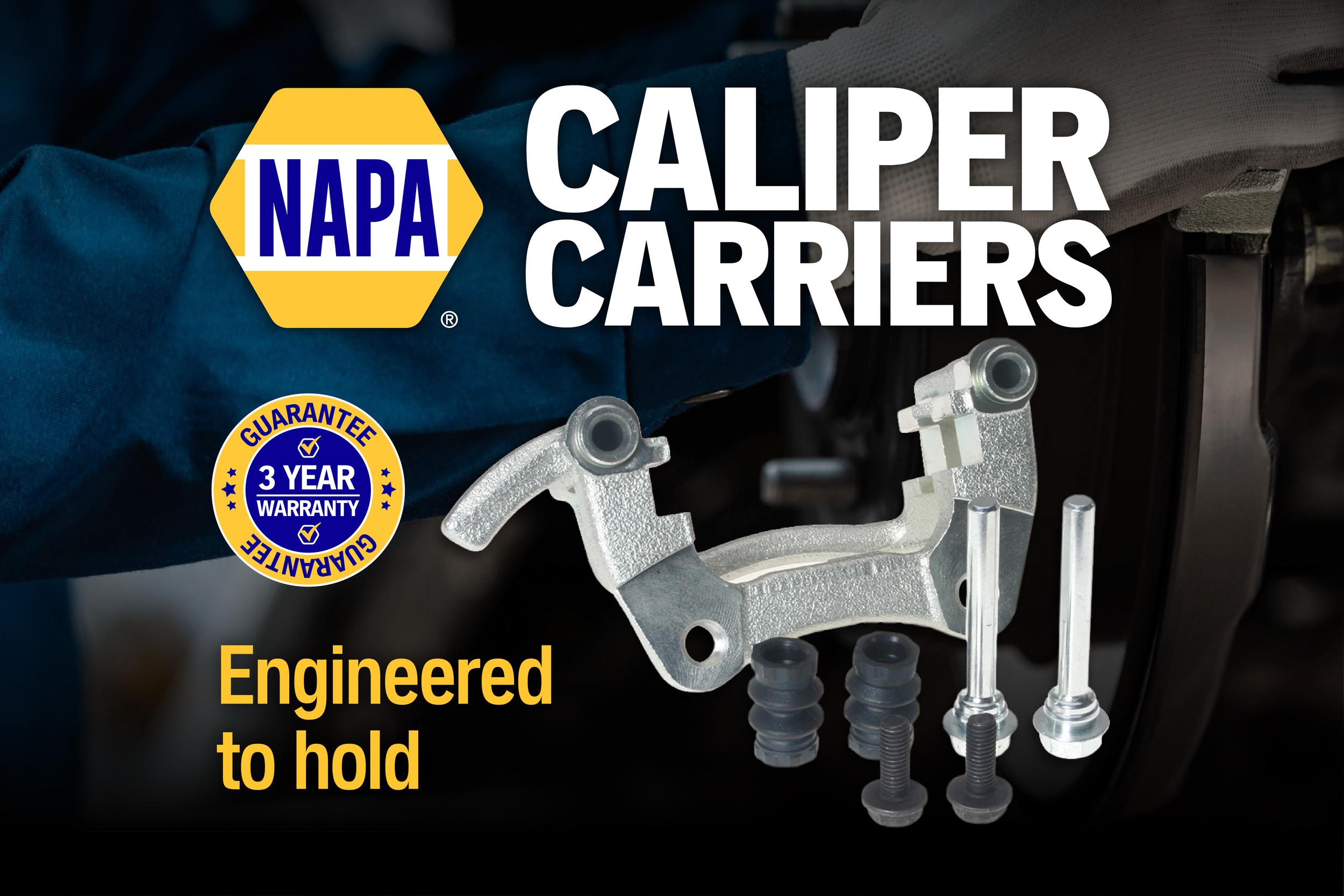 A worn and corroded brake caliper carrier can cause uneven pad wear, brake noise, and reduced stopping performance