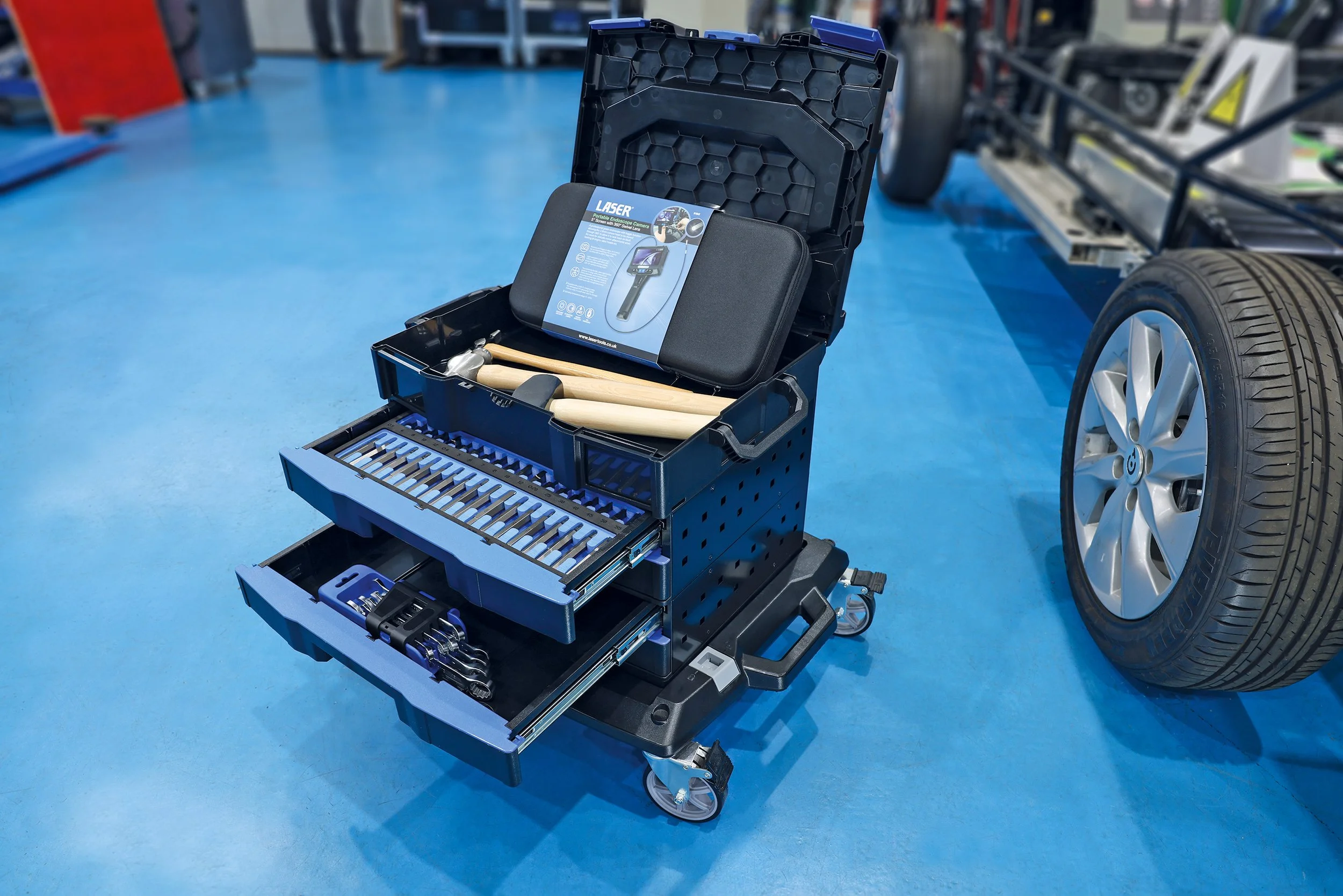 Laser Tools has introduced a new premium stackable storage system designed to give technicians a flexible, custom-built tool storage solution