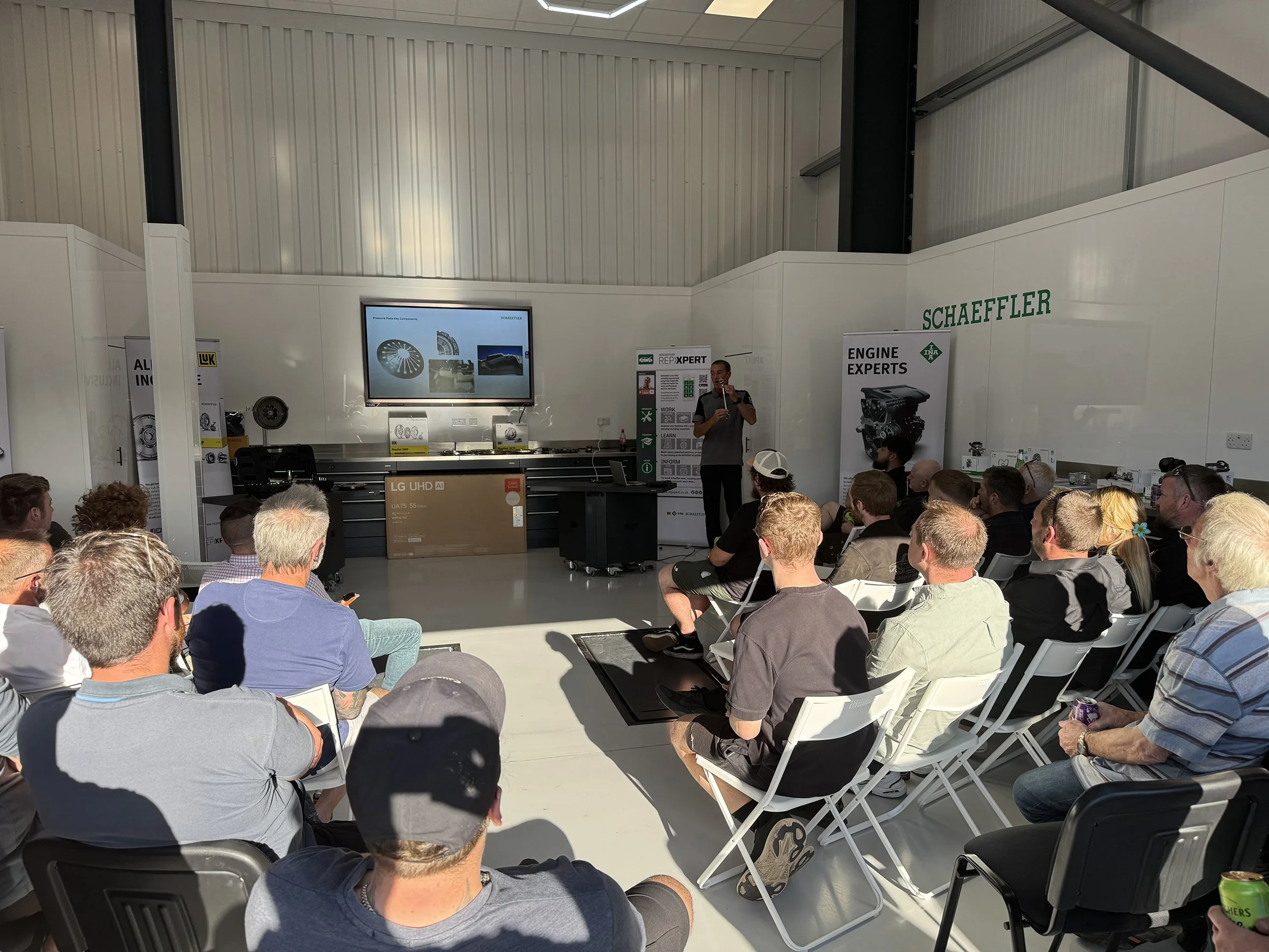 Schaeffler's Alistair Mason presented a range of Schaeffler technical updates to a packed workshop