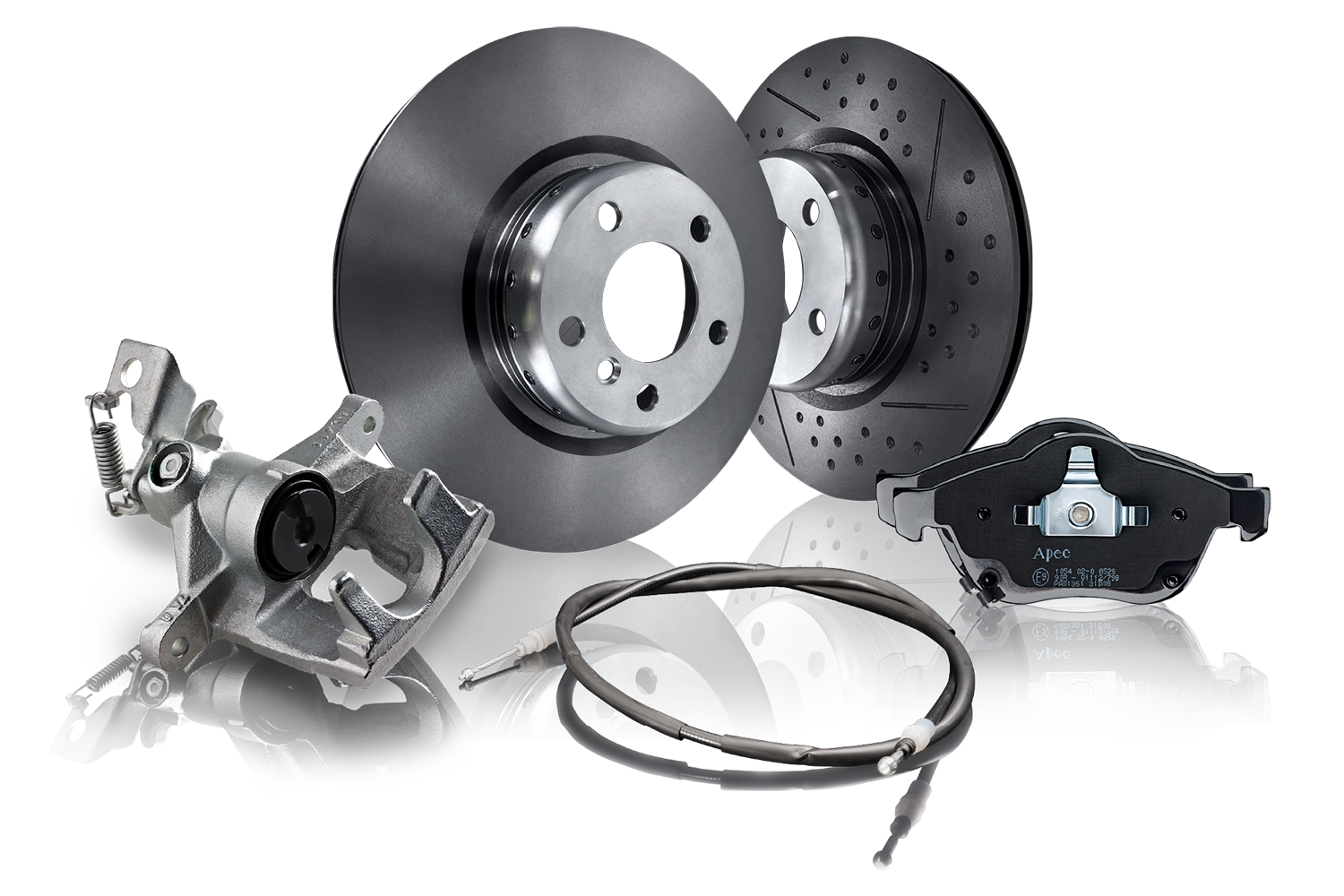 In the Apec Red range, the latest additions include brake pad sets, calipers, and cables