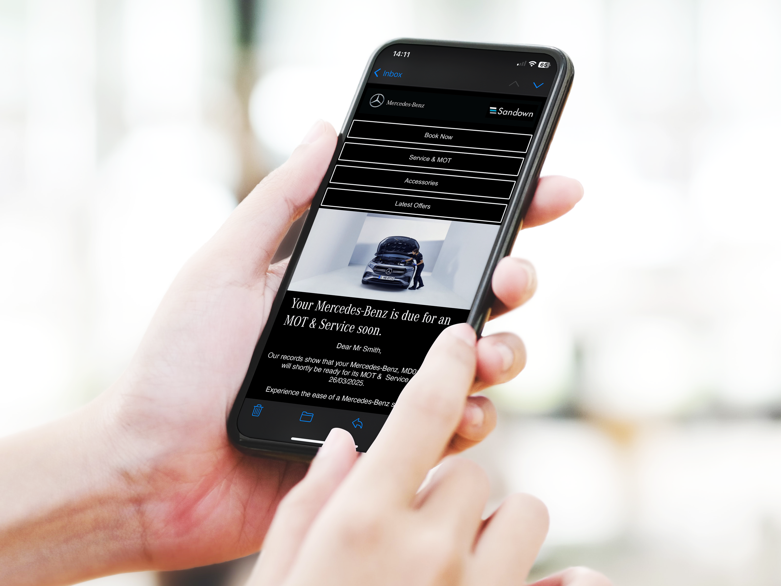 63% would be more likely to book a service or MOT with a retailer that issues a personalised reminder