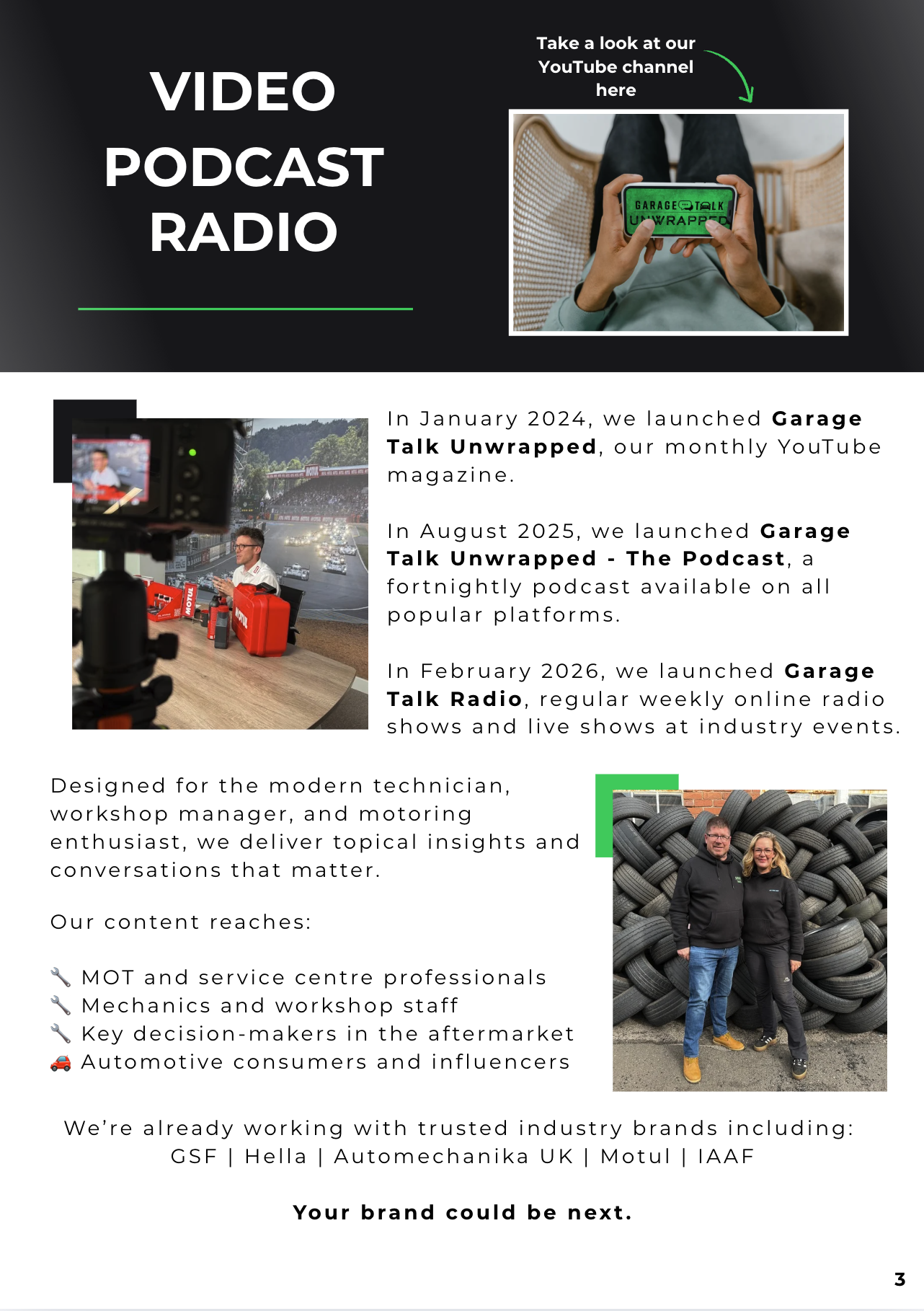 Video podcast and radio
