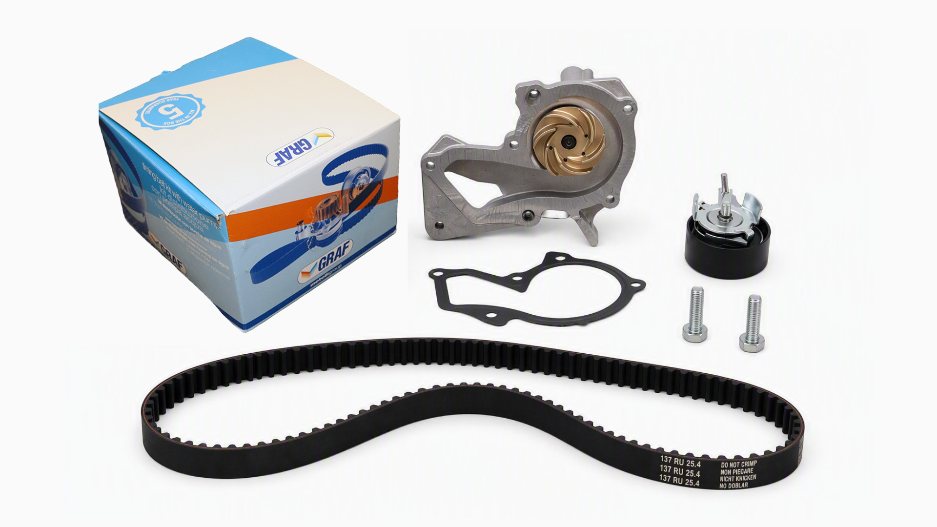 GSF Car Parts has expanded its engine component offering with the launch of a new range of Graf timing belt kits