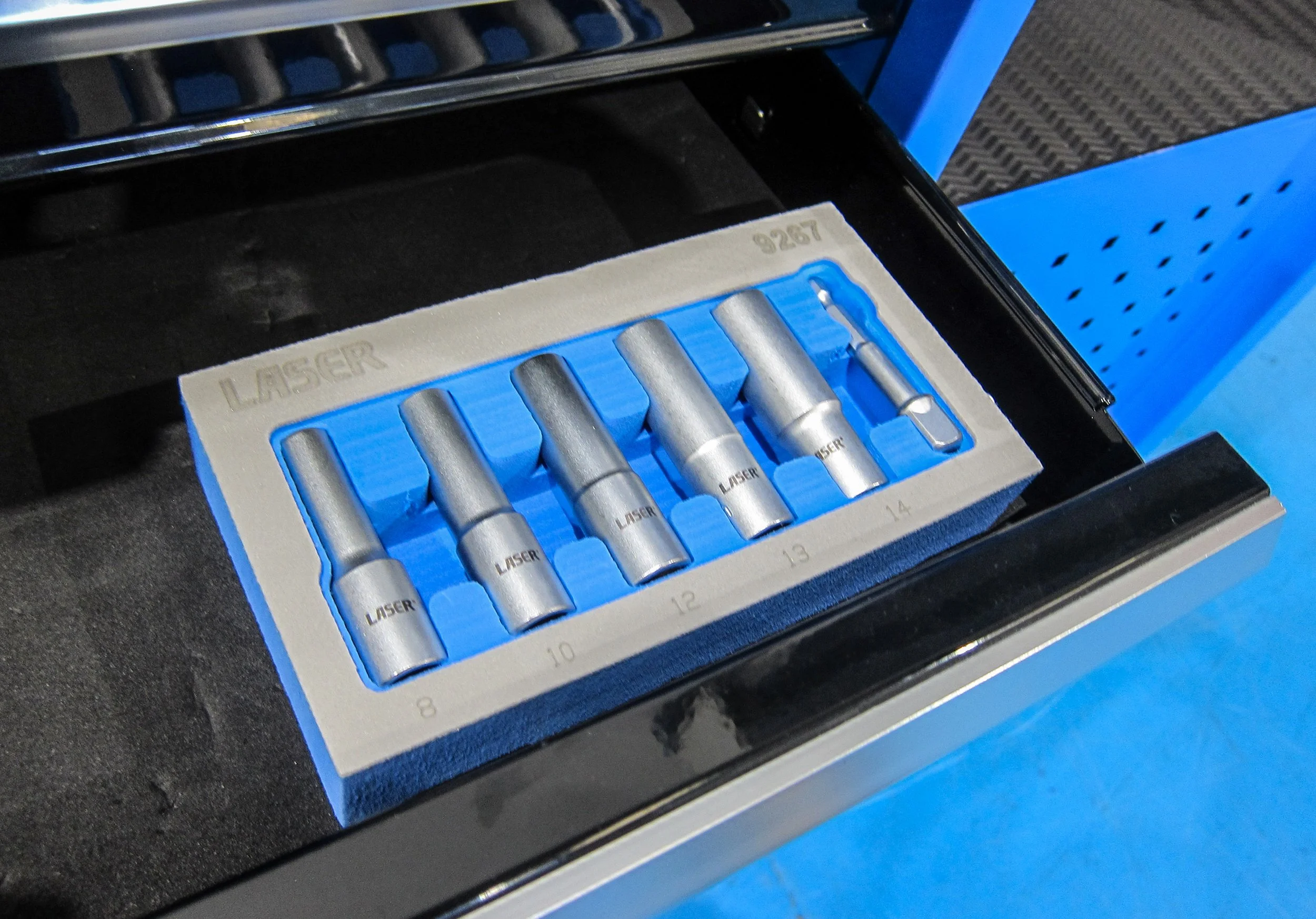 New to Laser Tools’ range is the deep magnetic sockets set