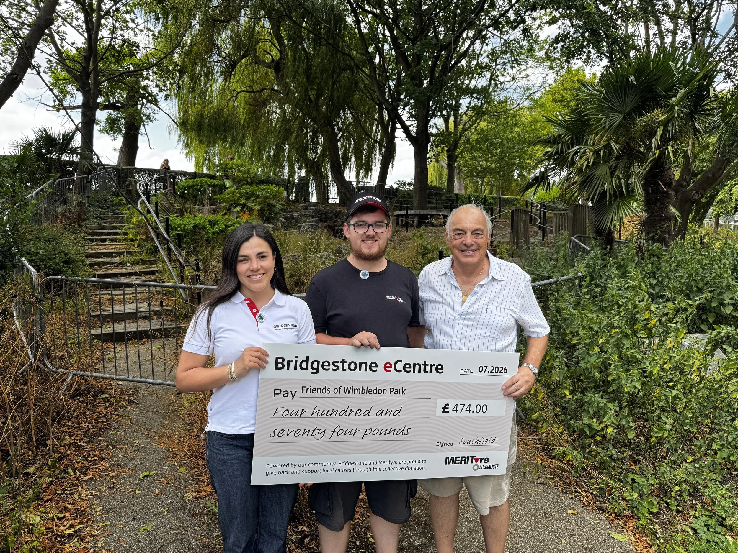 A flagship Bridgestone e-CENTRE has provided a welcome boost for two South London causes