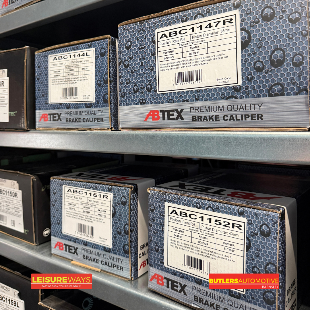 Leisureways of Rotherham and Butlers Automotive have expanded their ABTEX caliper range with 60 new references