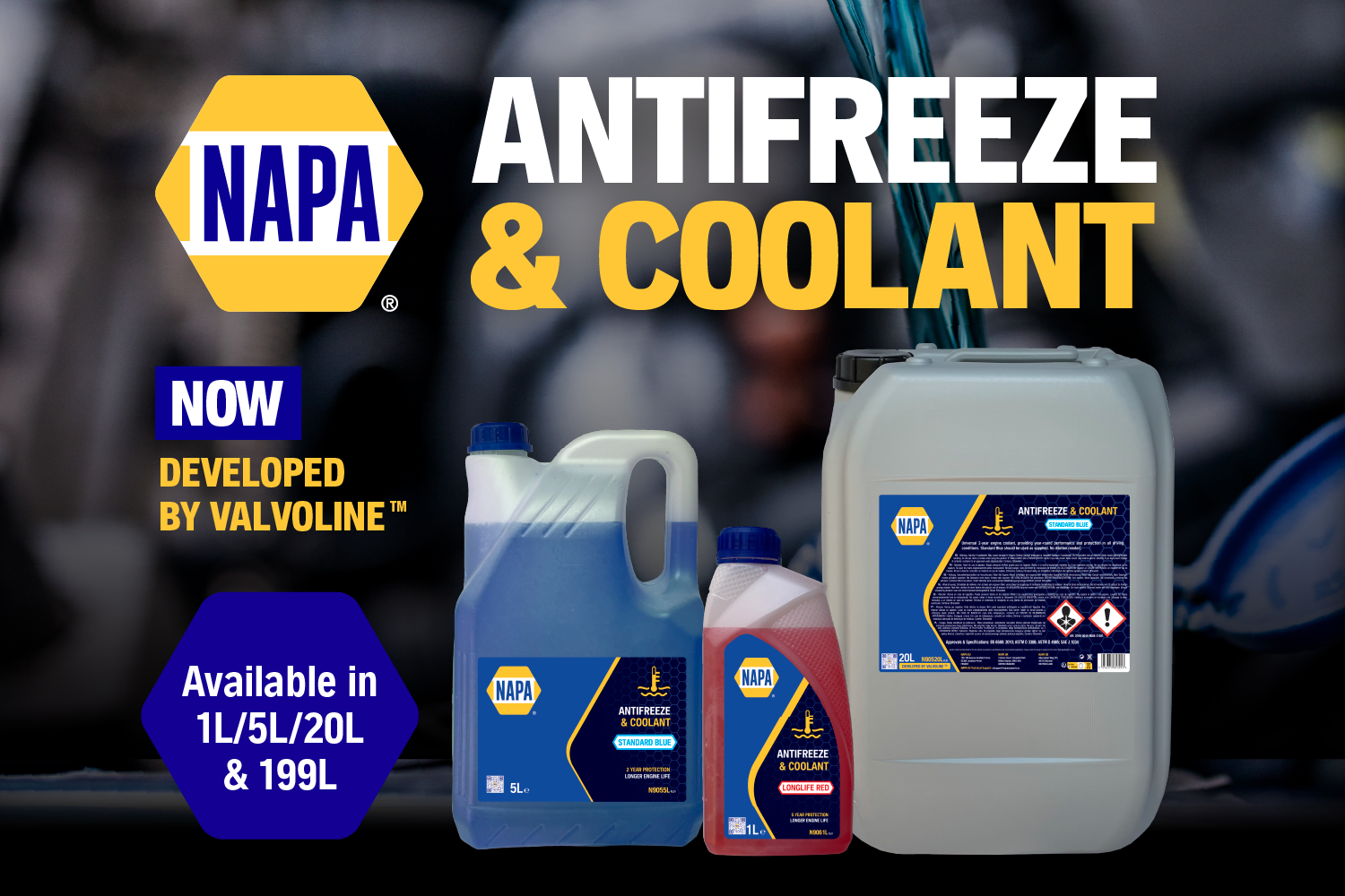 The new NAPA Antifreeze and Coolant has been specially formulated to meet the unique demands of the UK
