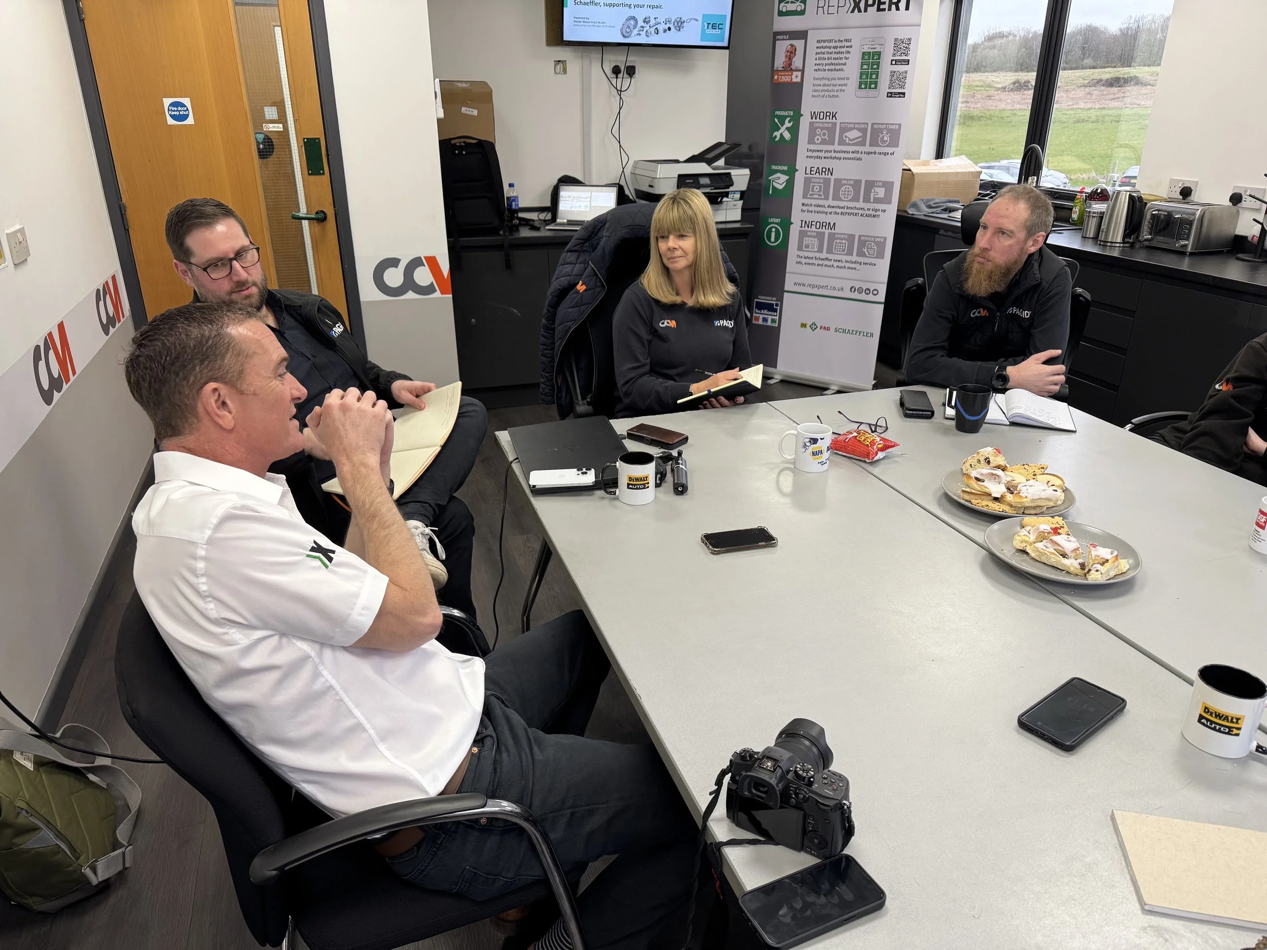 Schaeffler's Technical Services Manager, Alistair Mason delivered front of house training to the team at CCM’s Surrey site