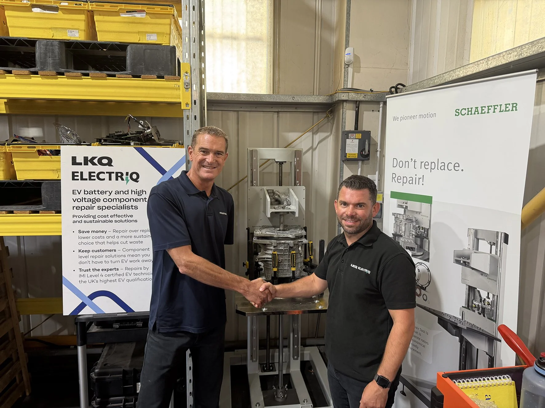 Cleevely Motors in Cheltenham and LKQ Electriq in Shoreham-by-Sea near Brighton have recently received an innovative new tool from Schaeffler