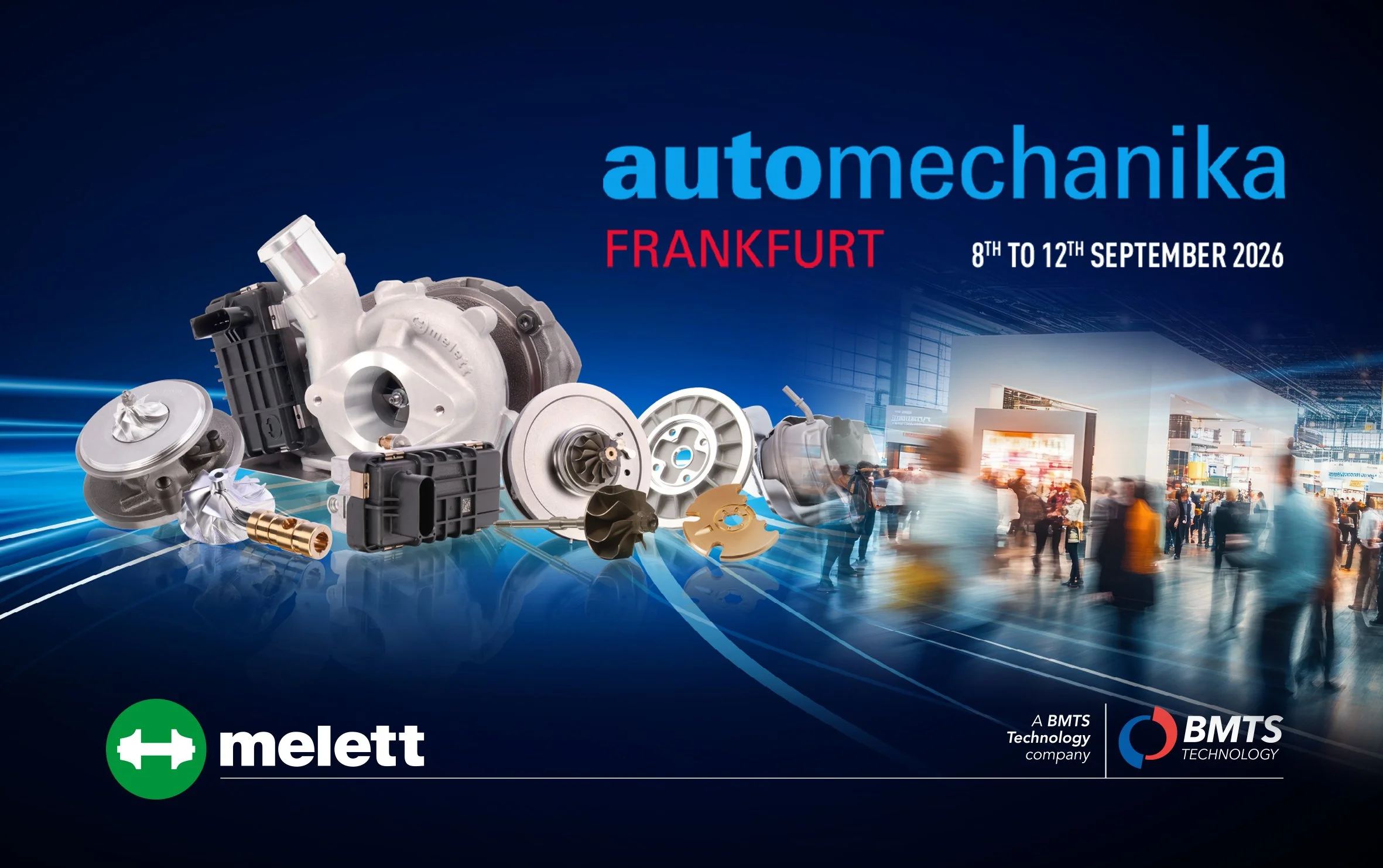 Melett will highlight how its extensive product portfolio supports high-quality turbocharger repair,