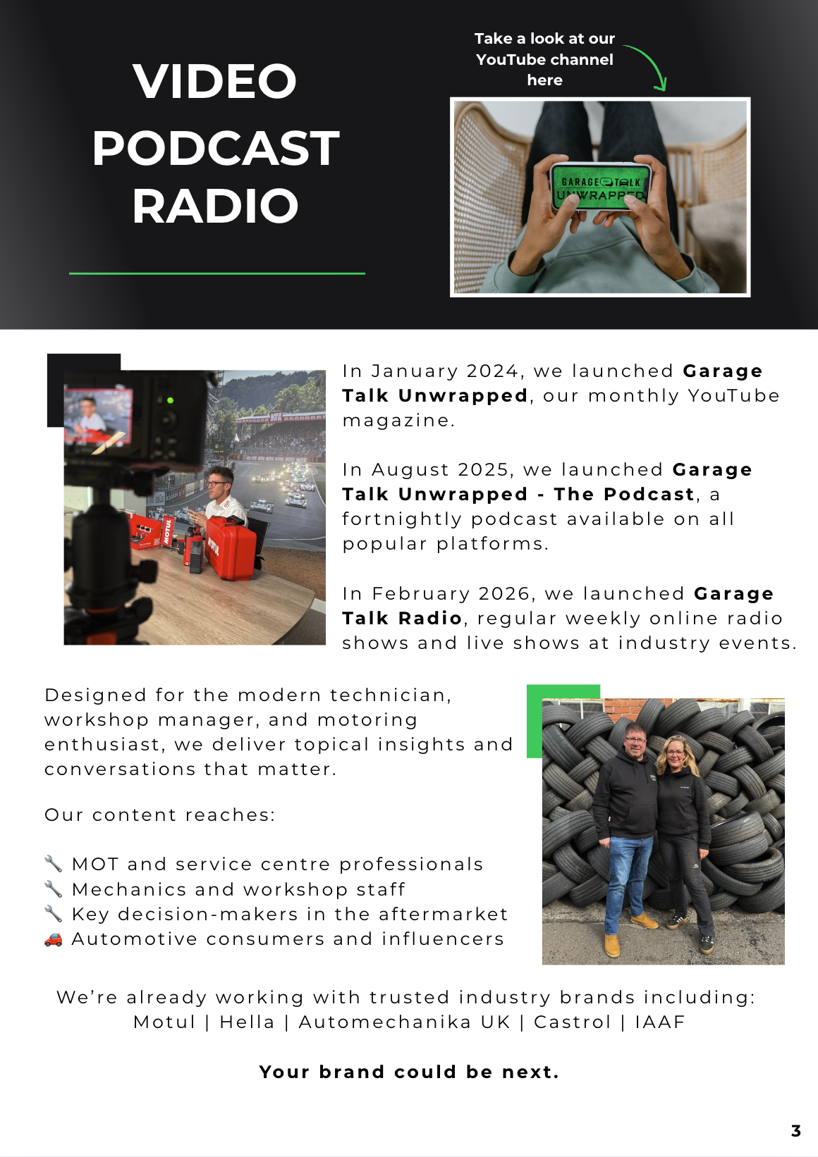 Video podcast and radio