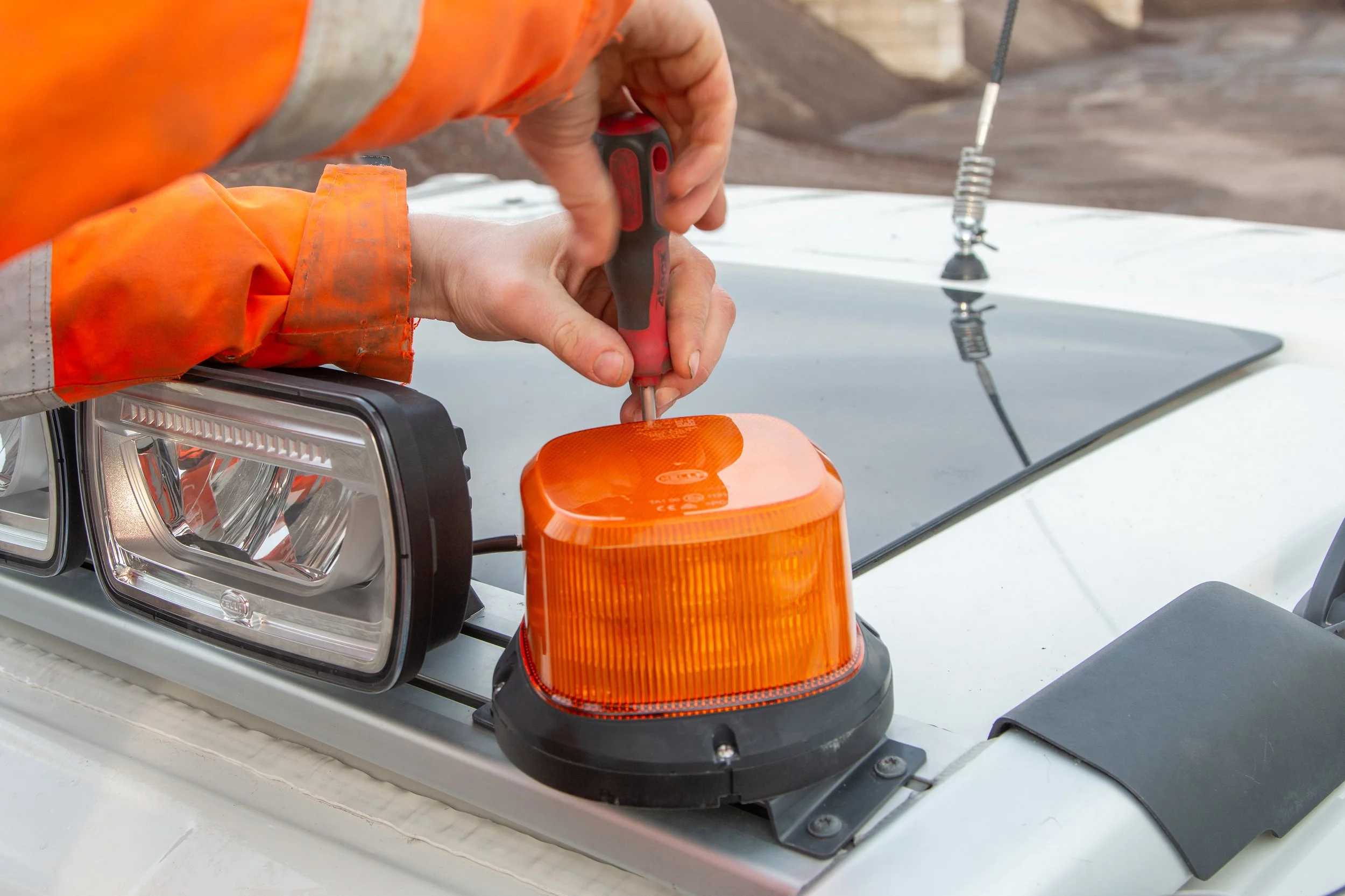 HELLA has unveiled its K-LED QUADRA, a warning beacon that breaks conventional design standards