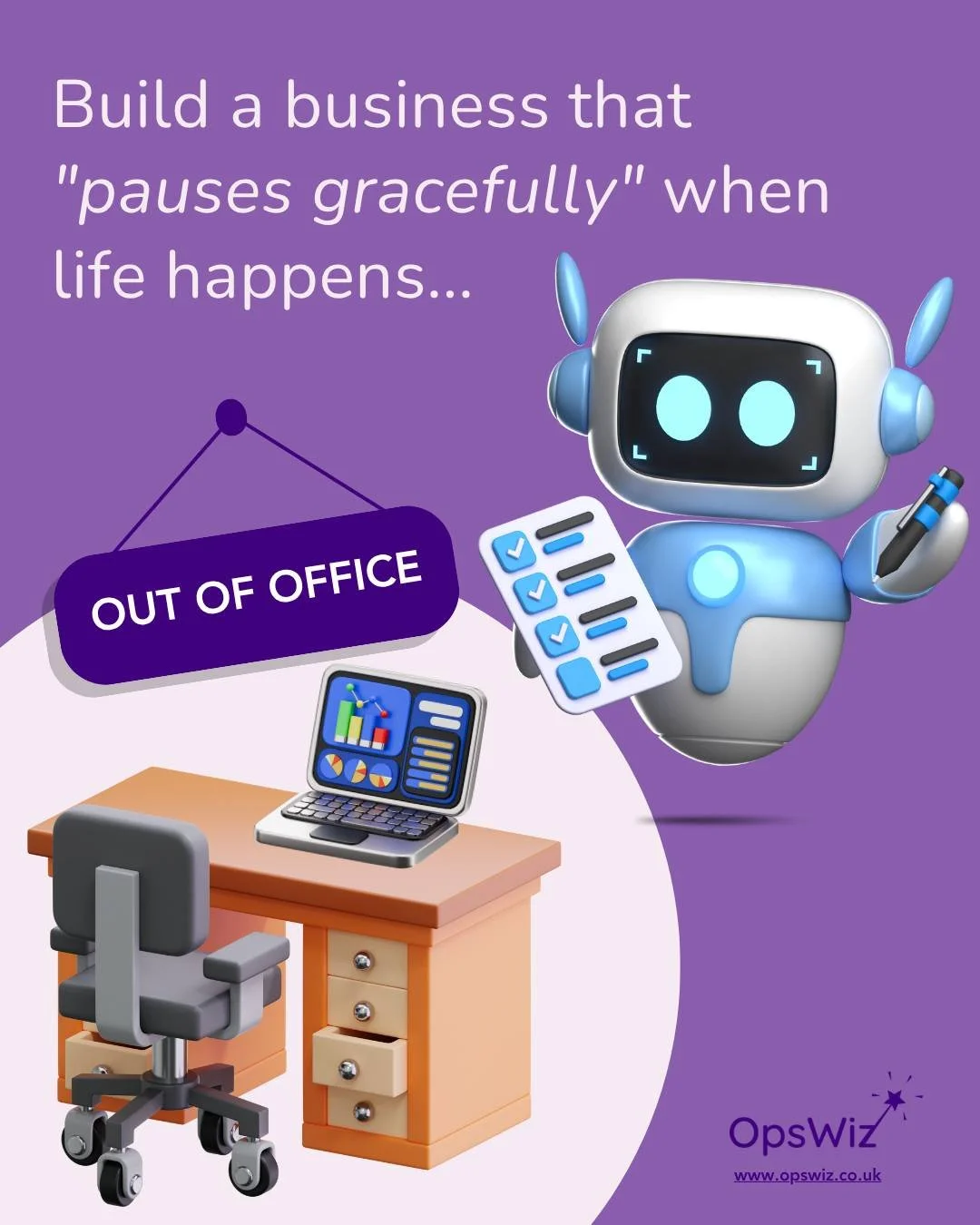 Build a business that "pauses gracefully" when life happens, so you never have to choose between work and family.

We&rsquo;ve all been there: a family emergency strikes, or you simply need a mental health day, but the "Admin Overload&