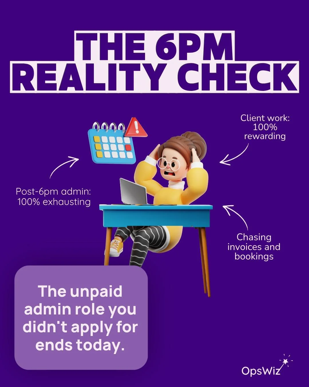 It's 6pm. Your last client has left, and instead of closing your laptop and enjoying your evening, you're opening a spreadsheet to chase a payment that should have landed before today's session. 

That is not why you started your practice. 

The hidd