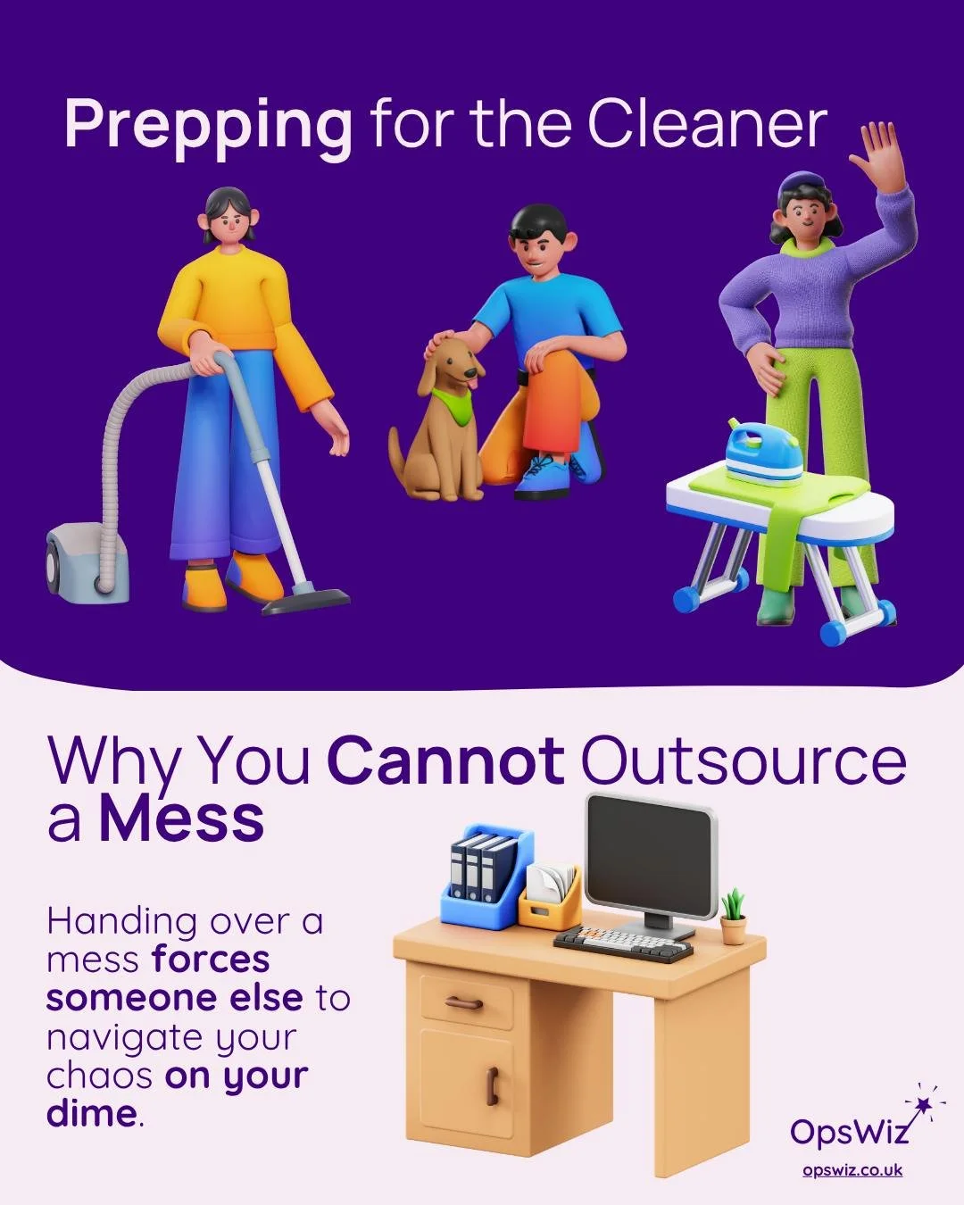 Prepping for the Cleaner: Why You Cannot Outsource a Mess 

Are you the most overqualified admin assistant in your own company? 

If the thought of building the operational structure your business needs feels like a mountain you don't have the energy