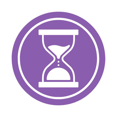 An hour glass running out of time