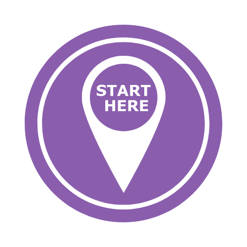 A start here navigation pin