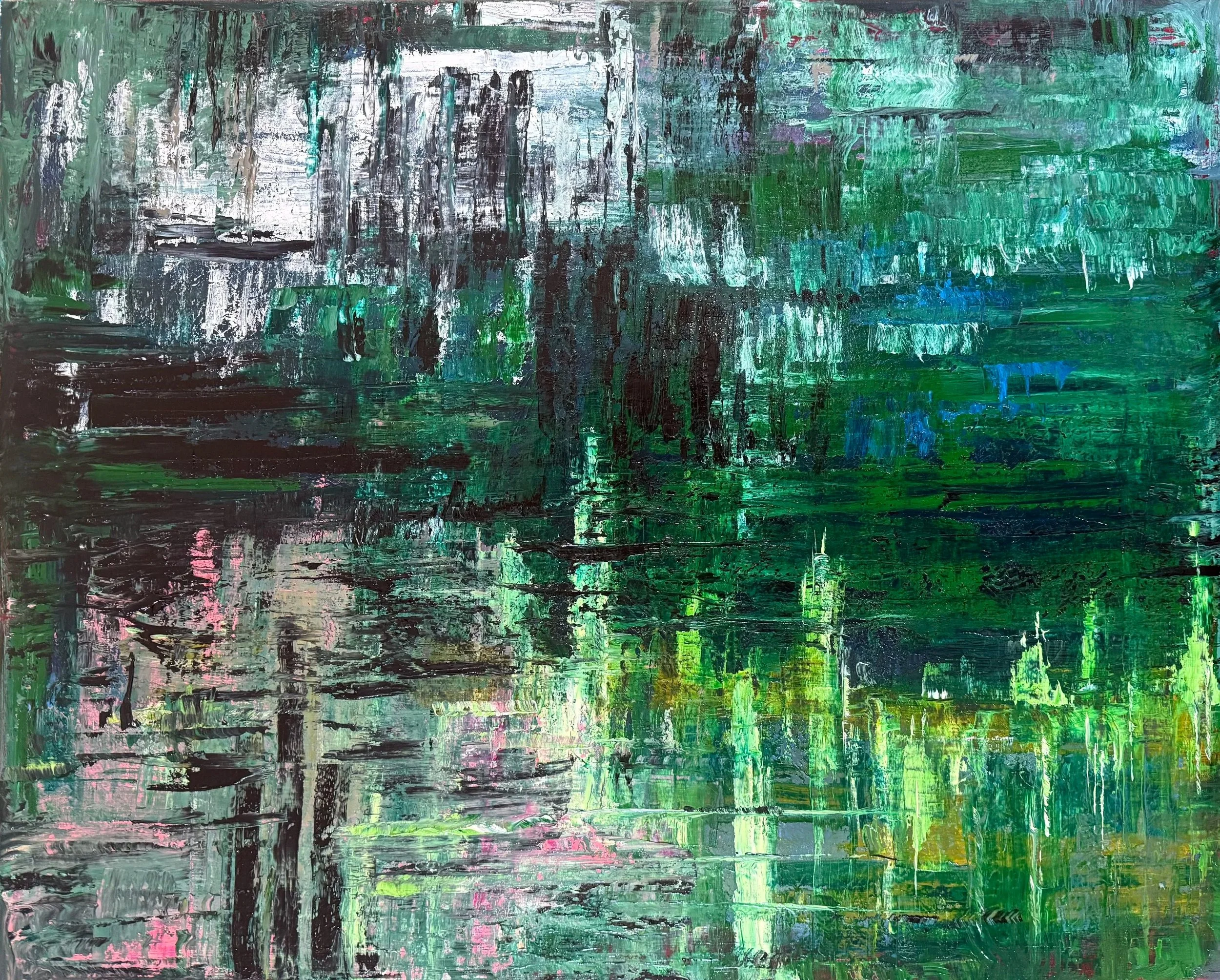 Reflet 3 - Mixte 
Majeure : peinture à l’huile - 65x81cm - 2026
