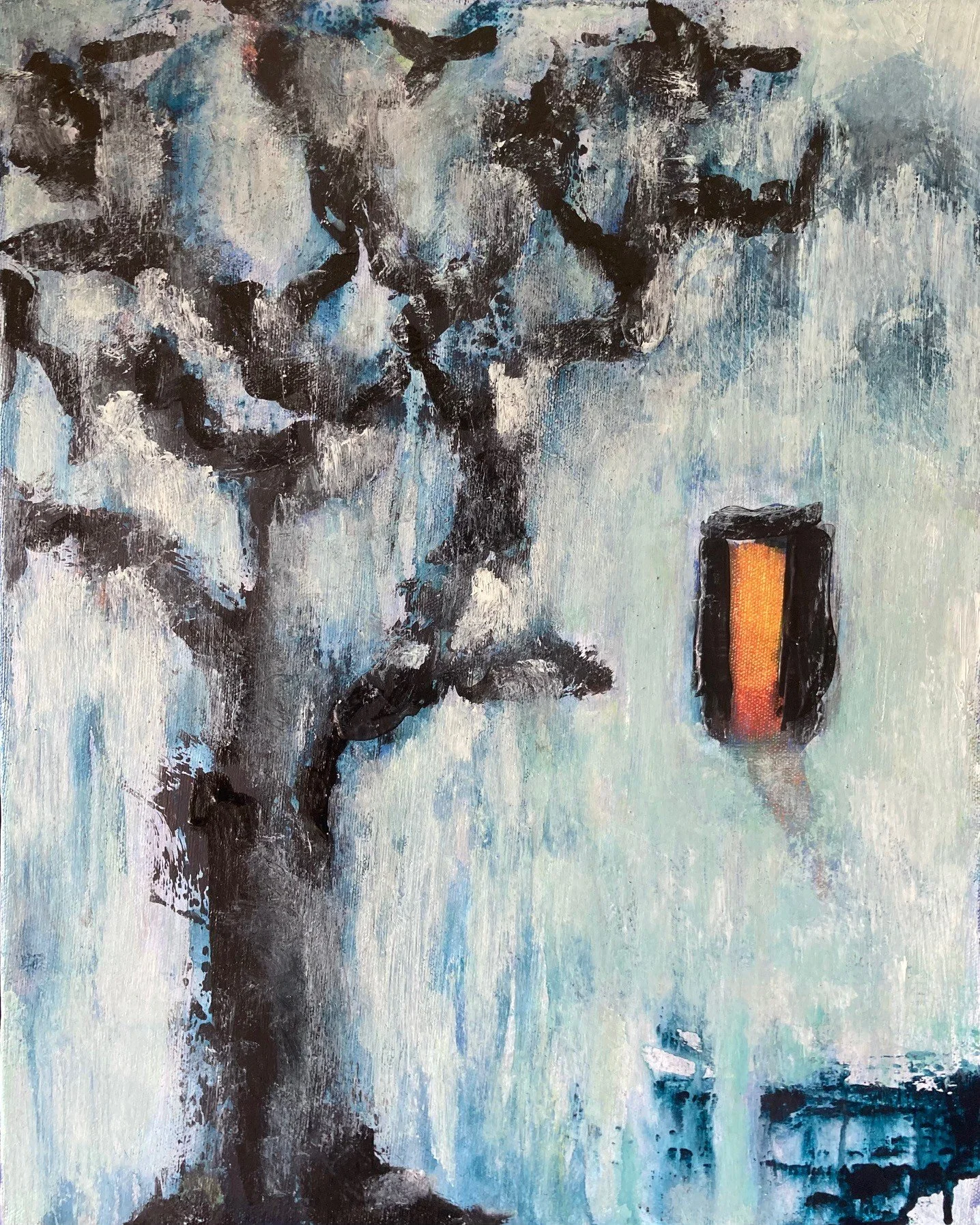 Le passage - Techniques mixtes - 41x33cm - 2023