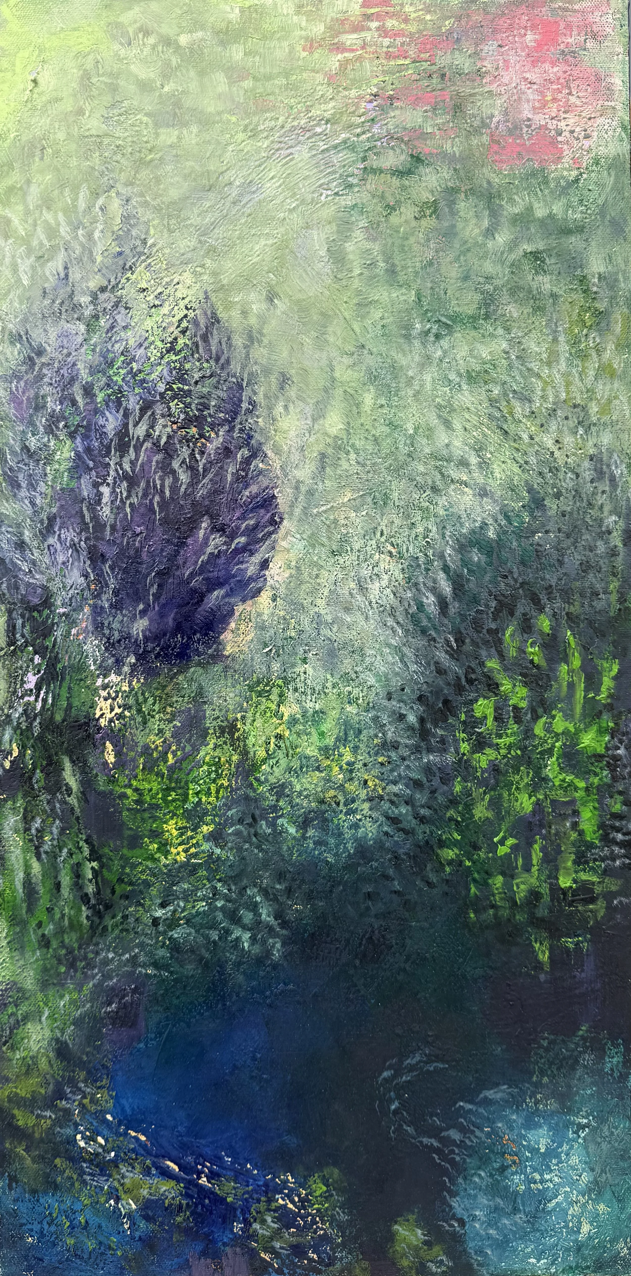 Série Les confins du songe 3 - Techniques mixtes huile majeure - 60 x 30 cm - 2026