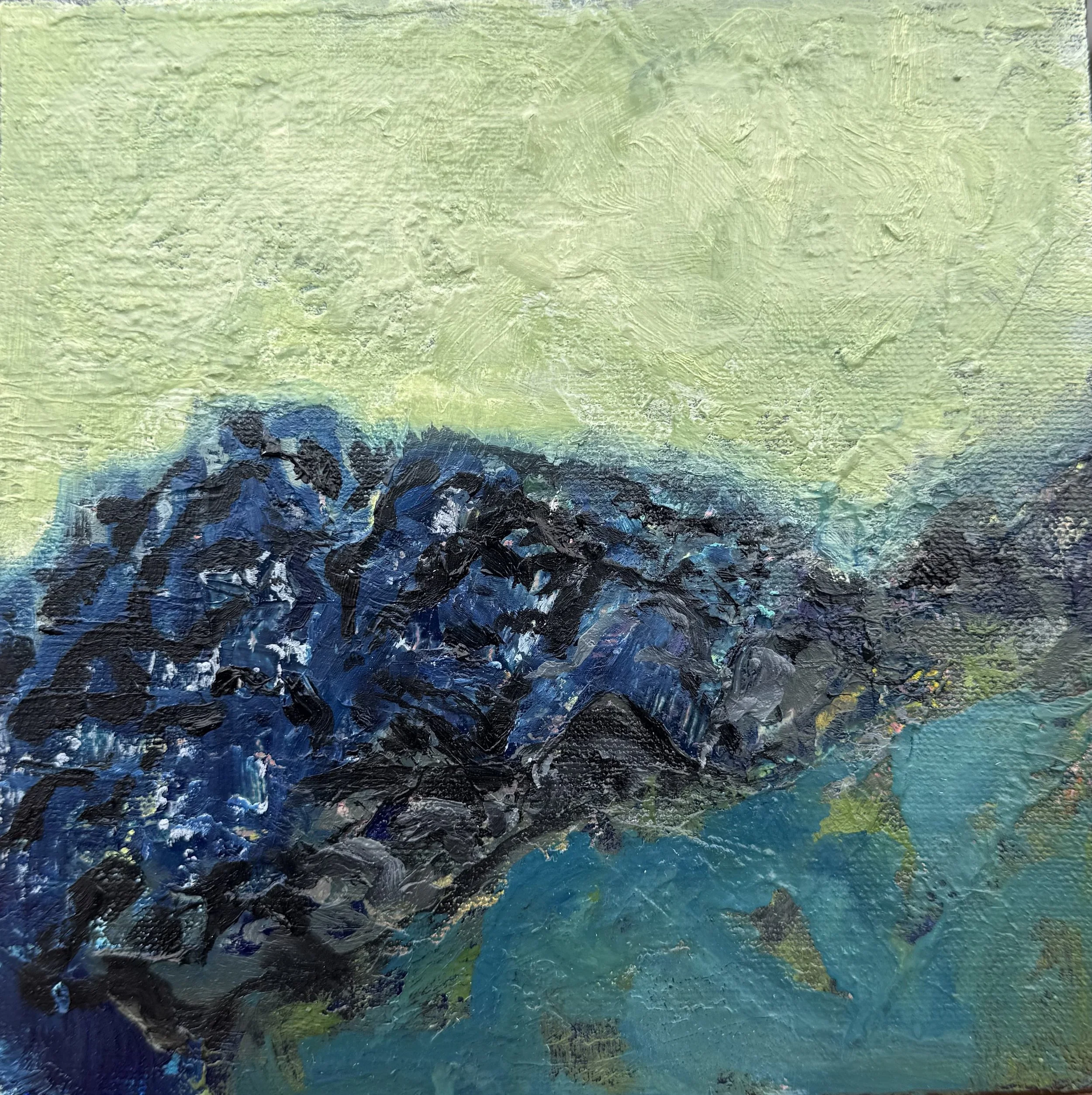 Série Chemin intime 7 - Techniques mixtes huile majeure - 20 x 20 cm - 2026