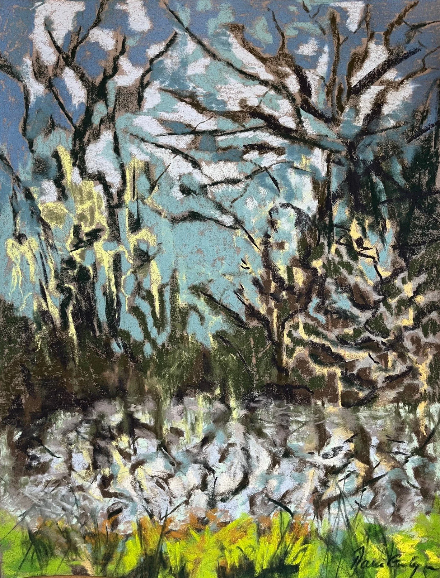 Paysage - pastel sec sur papier technique - 40x30cm - 2025