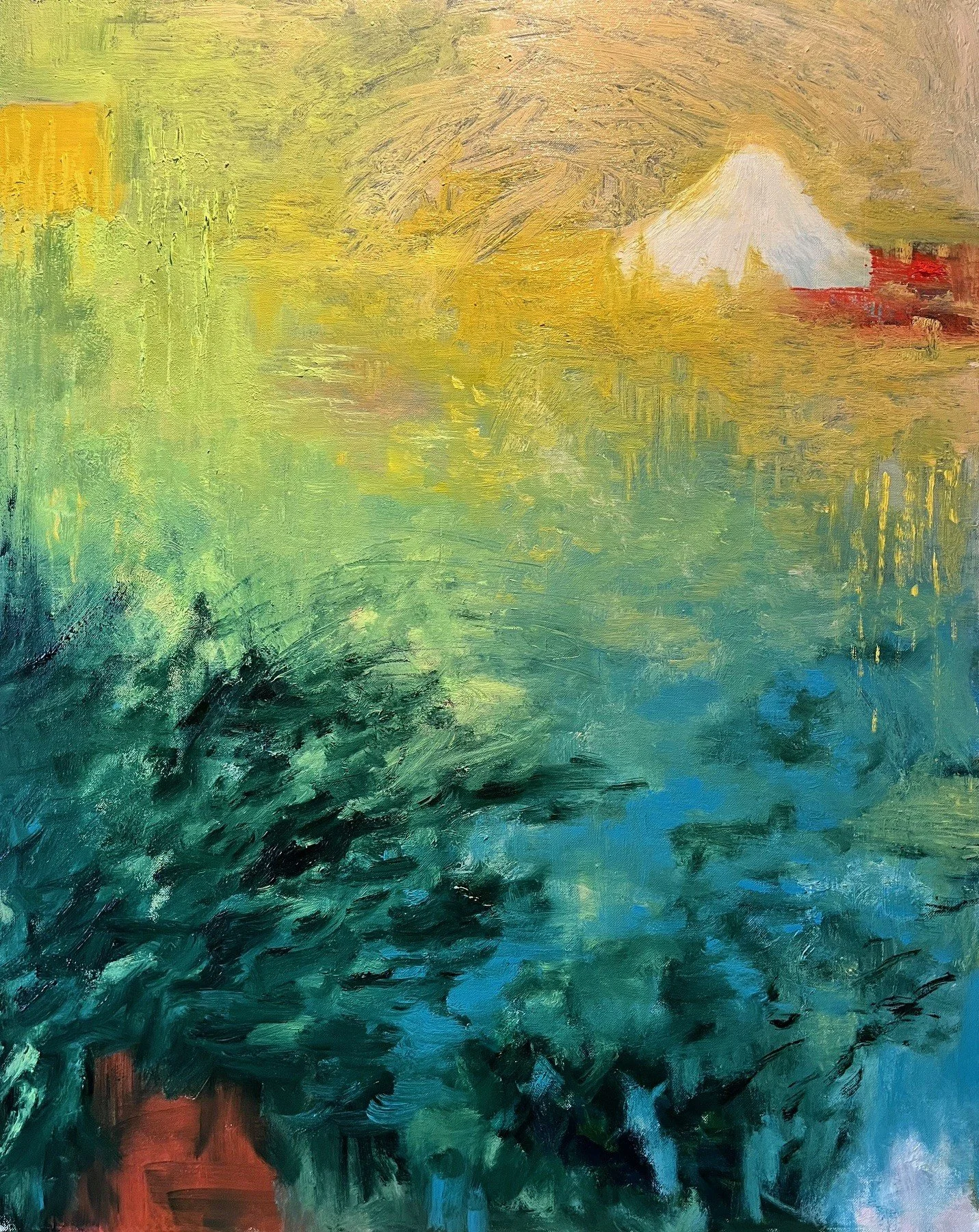 Hommage à Hokusaï - huile sur toile - 92x73cm - 2023