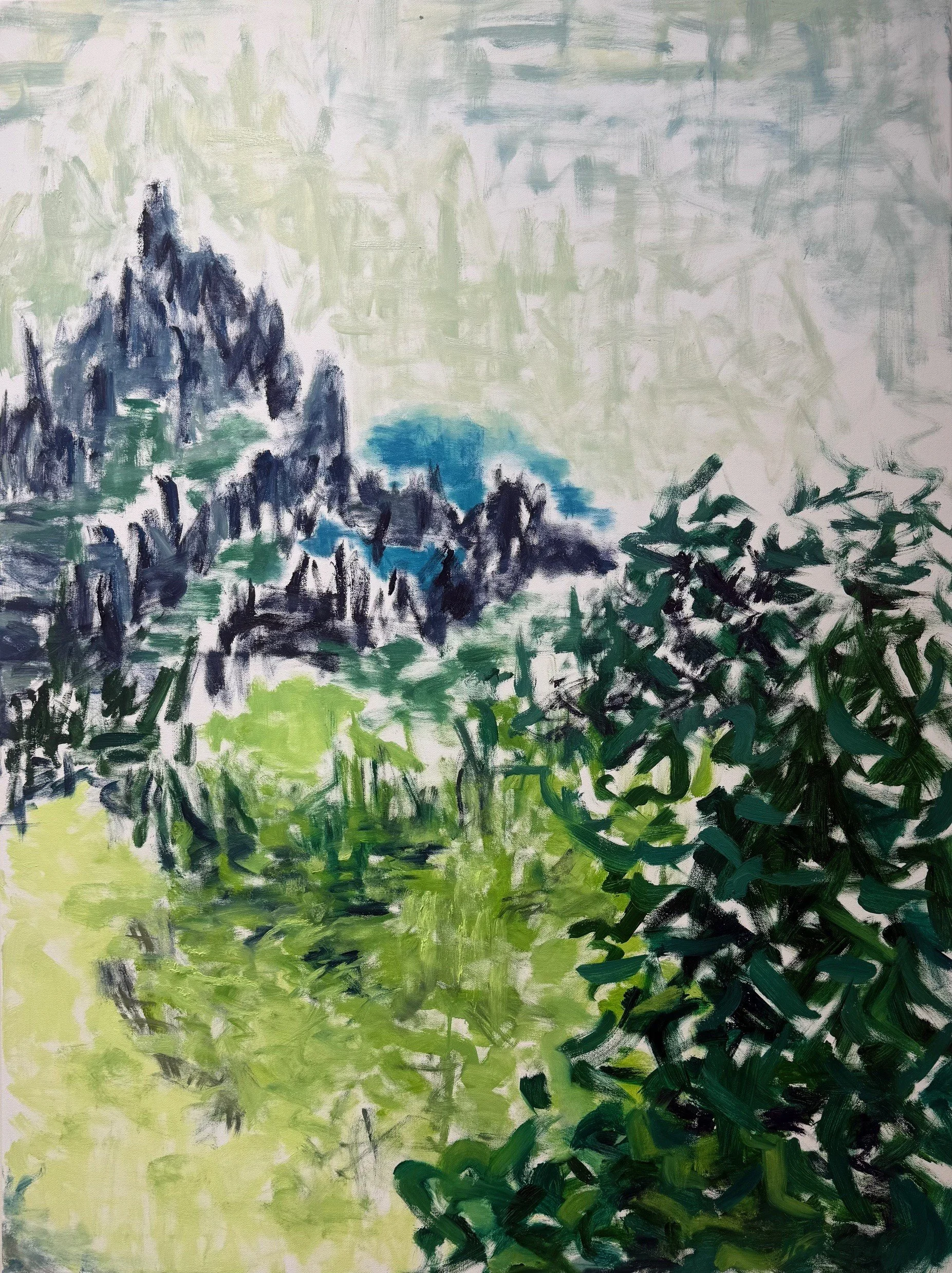 Retour de Walden 3/3 Triptyque - huile sur toile - 2025 - 130x97cm (x3)