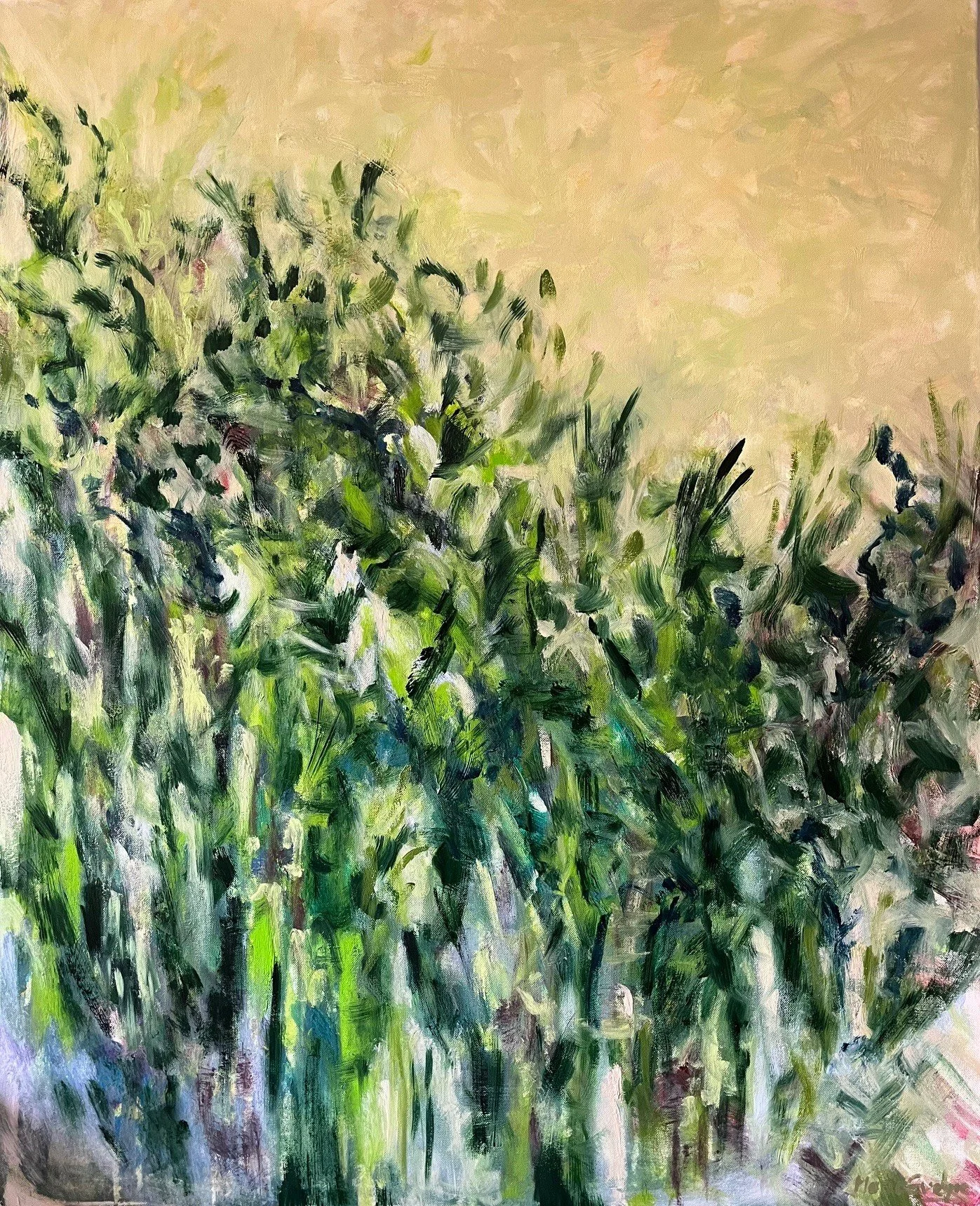 Herbes folles - huile sur toile - 100x81cm - 2024