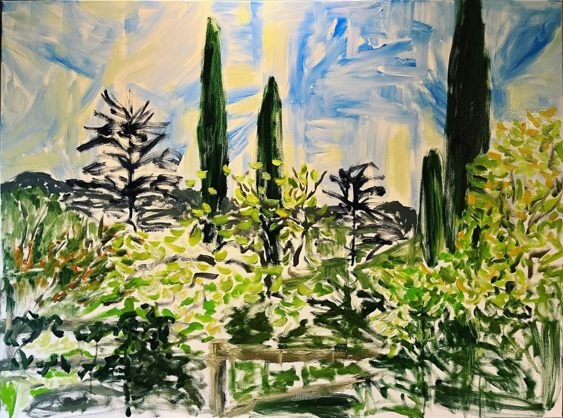 Retour d'Ardèche I - huile sur toile - 97x130cm - 2024