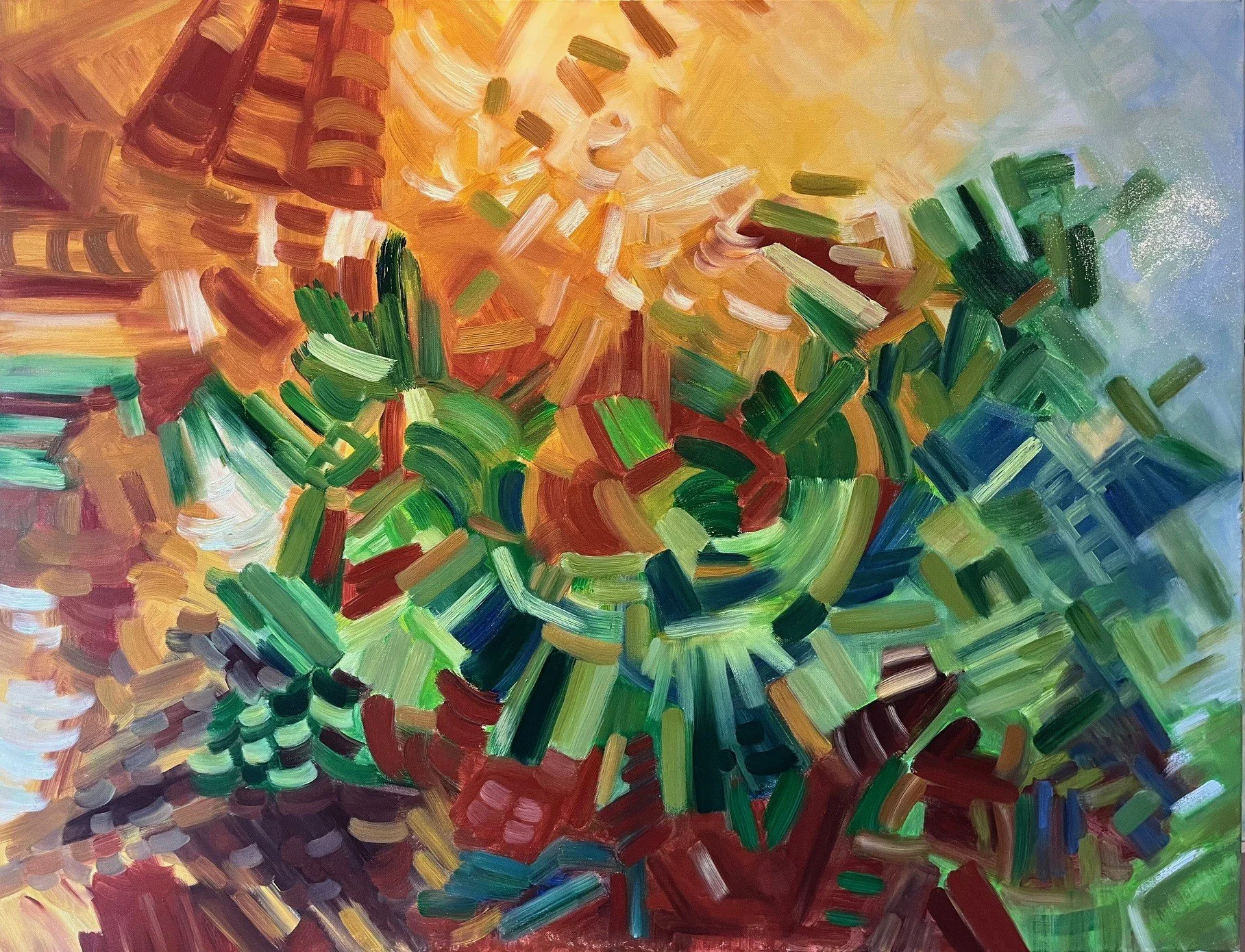 Paysage abstrait - Huile sur toile - 81x116cm 2024