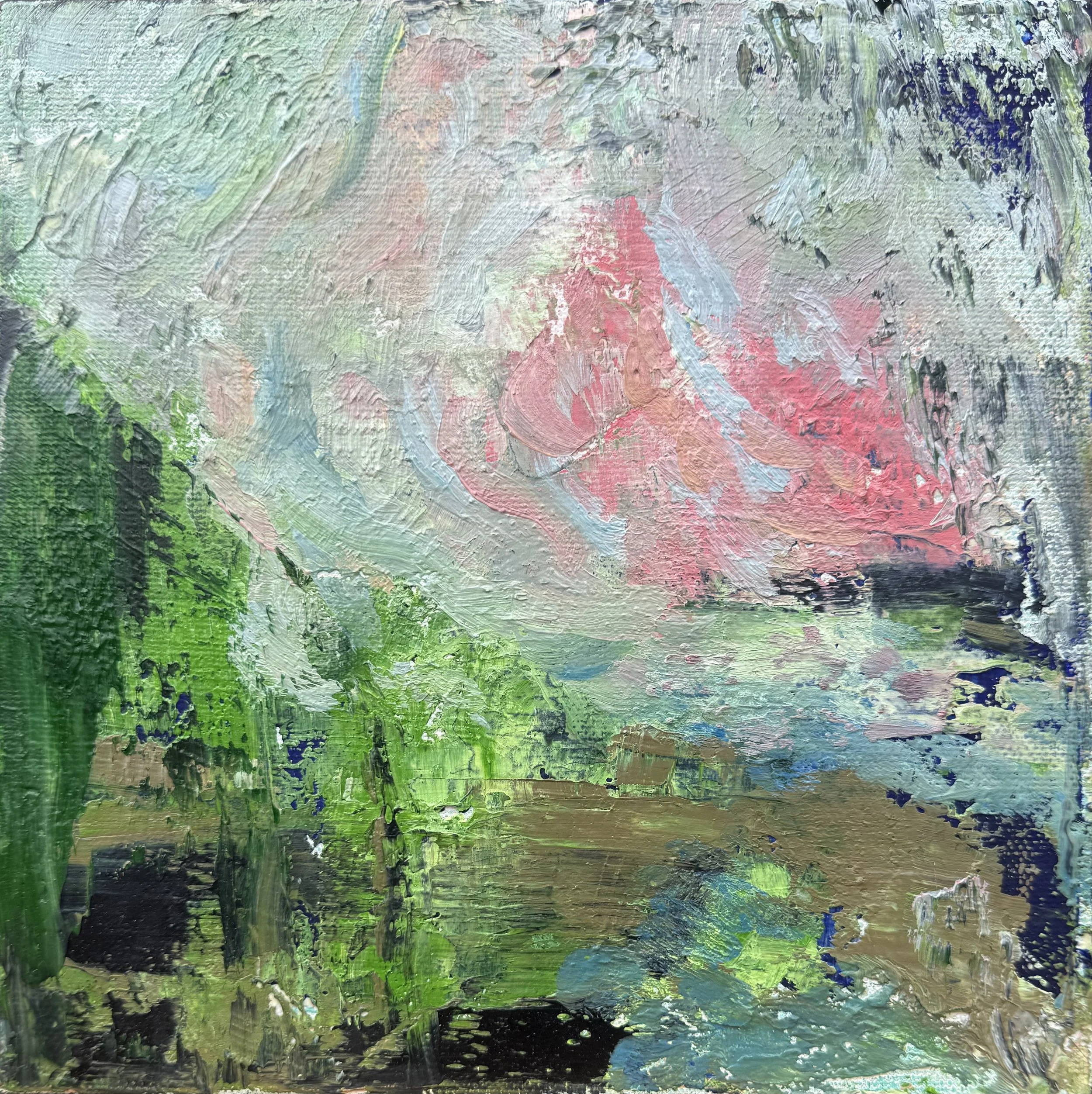 Série Chemin intime 3 - Techniques mixtes huile majeure - 20 x 20 cm - 2026