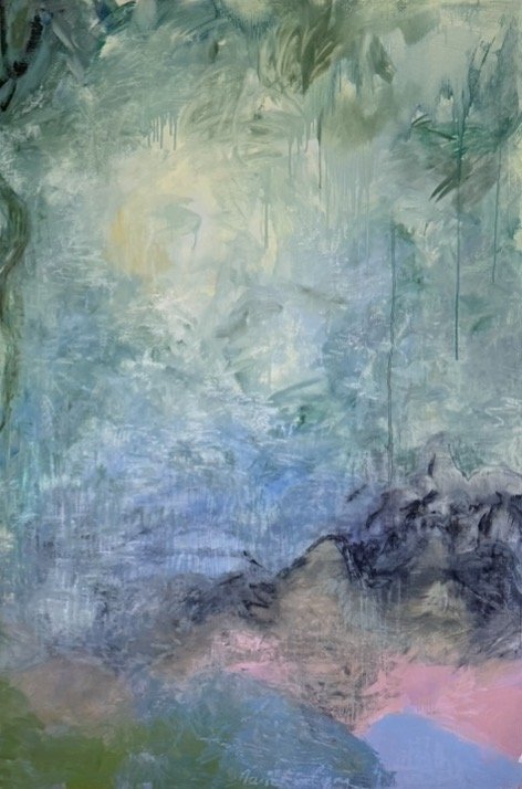 Lisière intérieure II - Diptyque 2/2 - Techniques mixtes, huile majeure - 150x100 x2 - 2026