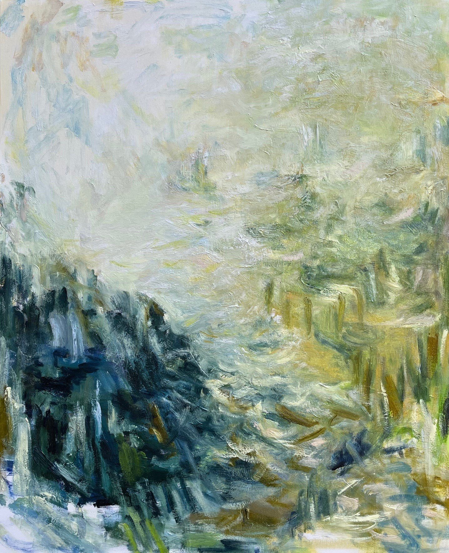 En pensant à Turner - huile sur toile - 100x81cm - 2024