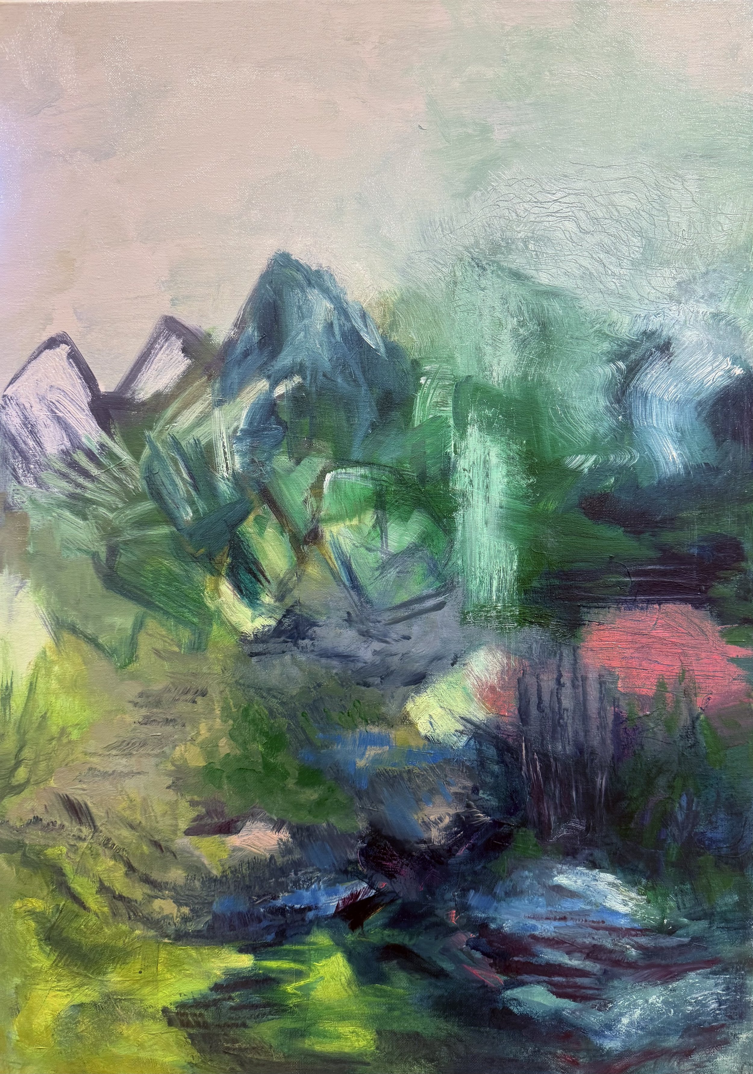 Chemin - Mixte 
Majeure : peinture à l’huile - 70x50cm - 2026
