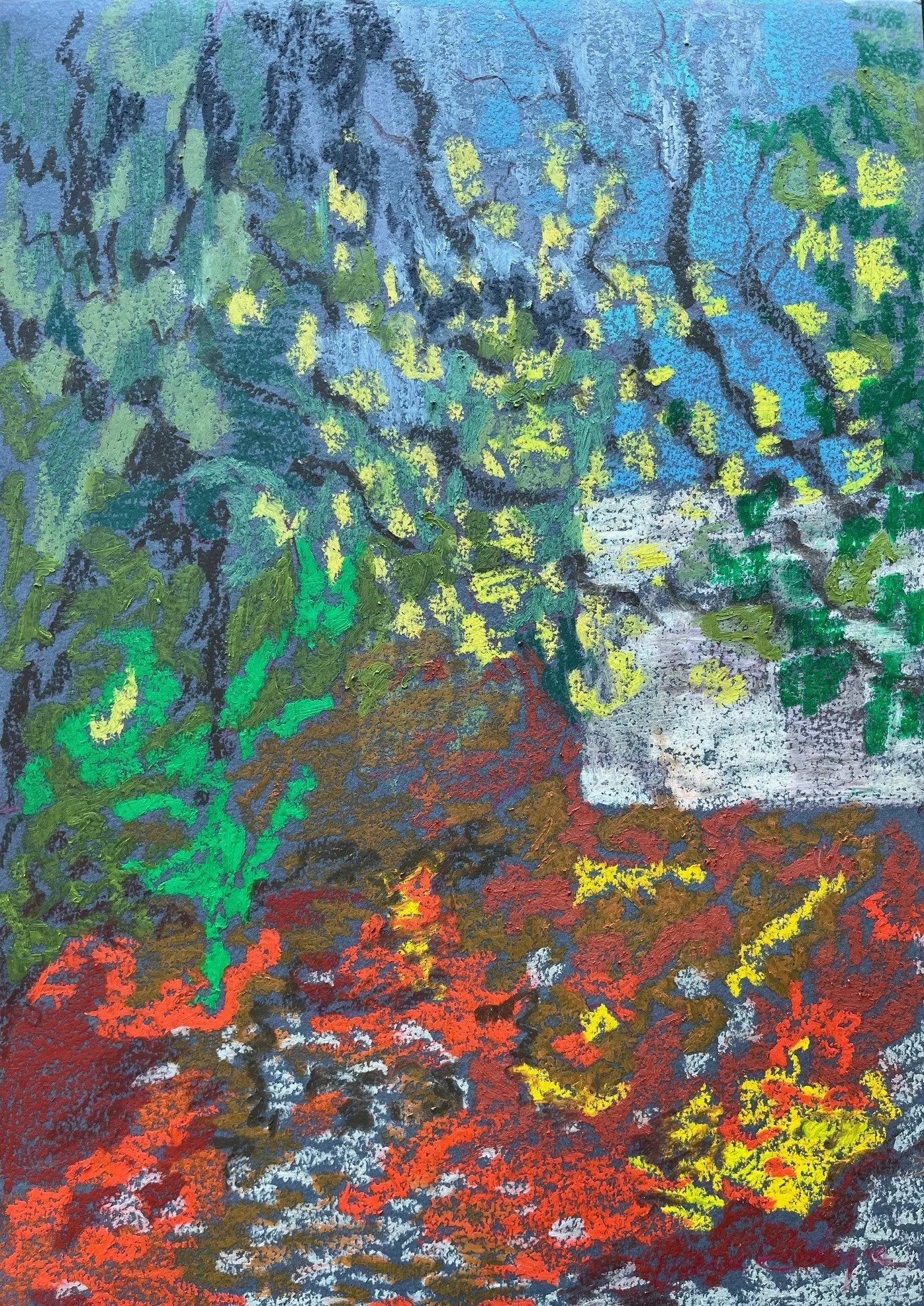 L'atelier - pastel gras - 28x20cm - 2024