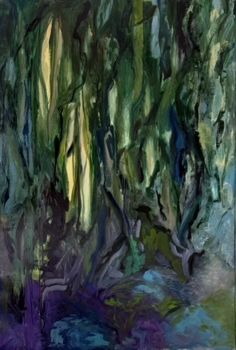 Lisière intérieure II - Diptyque 1/2 - Techniques mixtes, huile majeure - 150x100 x2 - 2026