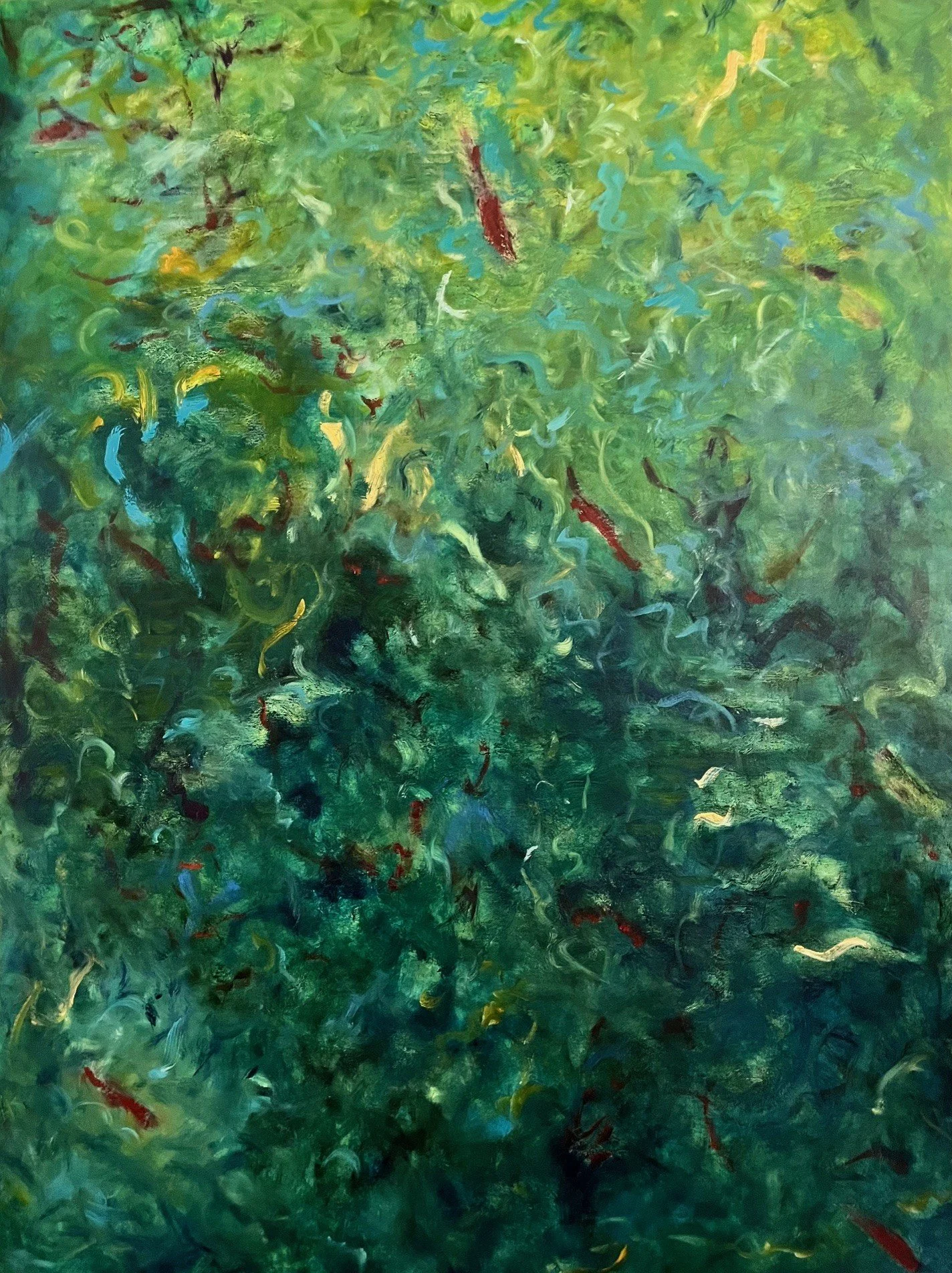 Danse aquatique - Huile sur toile - 130x97cm - 2023