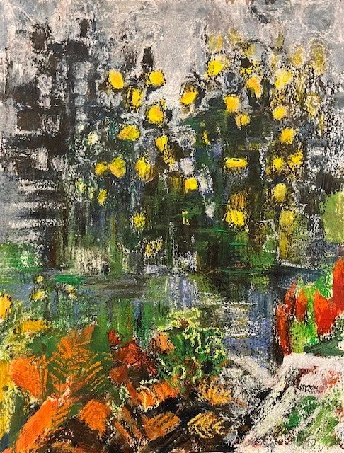 Etangs de Saint Pierre - techniques mixtes - 29x21cm - 2025