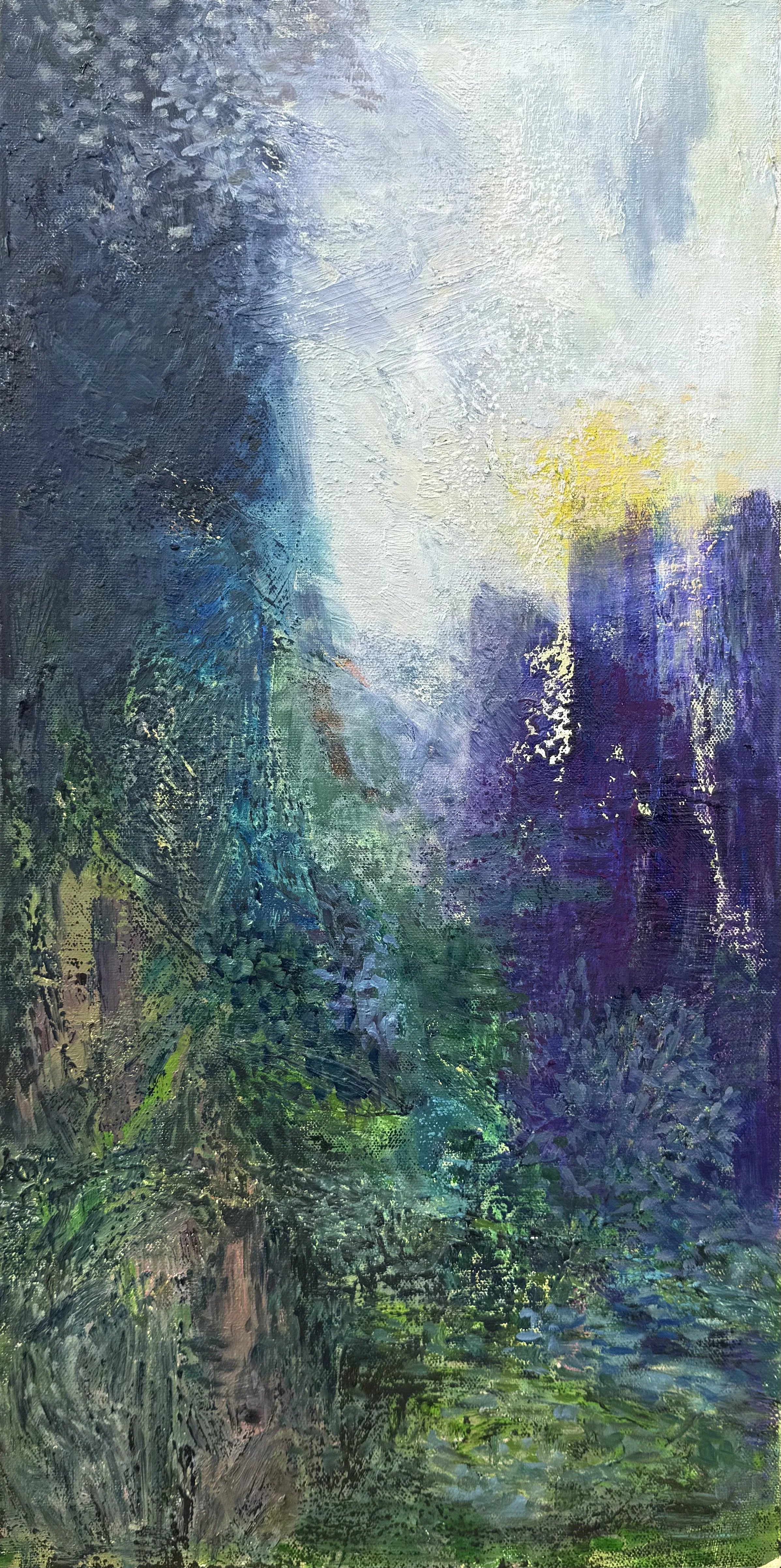 Série Les confins du songe 1 - Techniques mixtes huile majeure - 60 x 30 cm - 2026