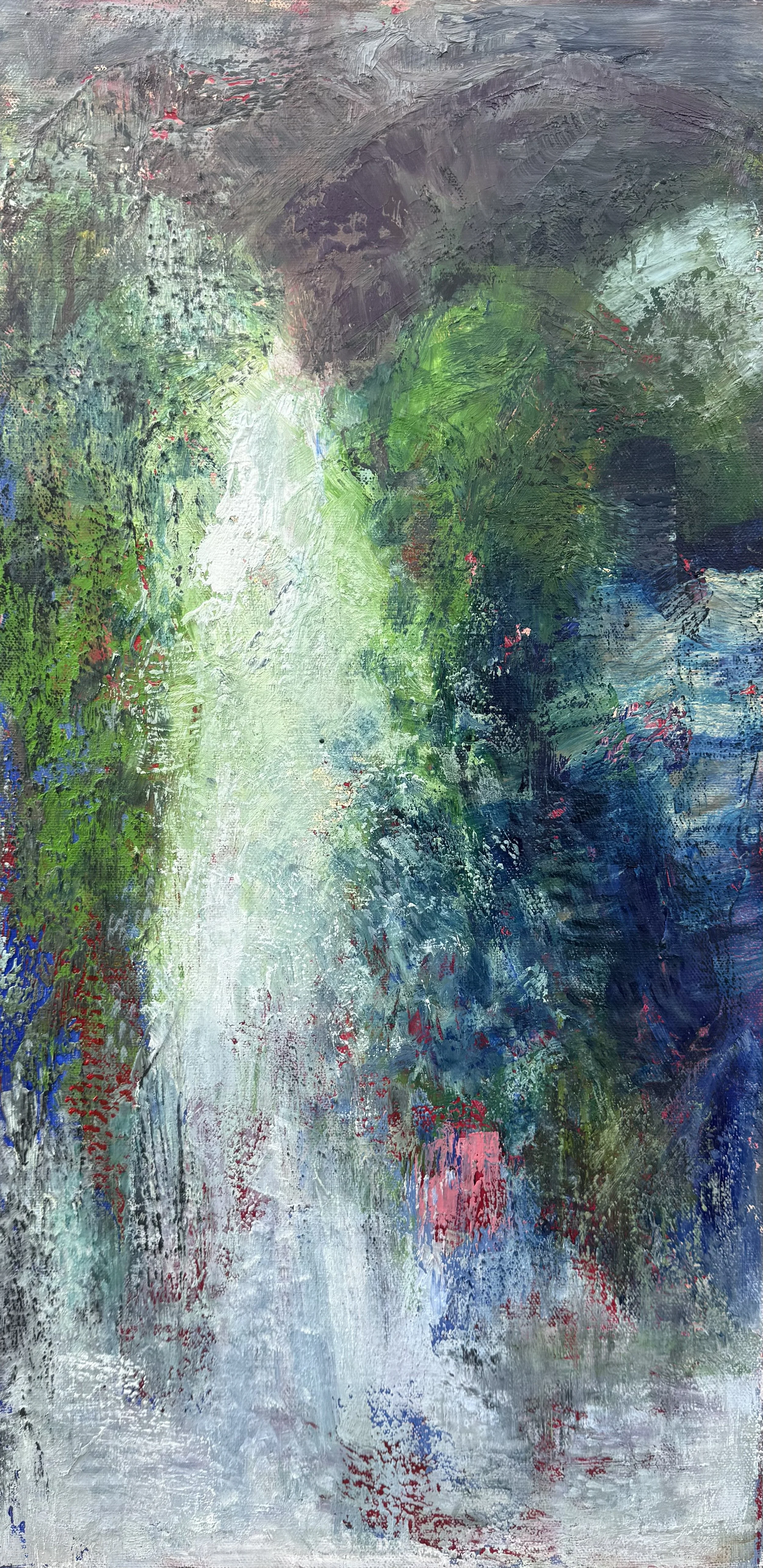 Série Les confins du songe 2 - Techniques mixtes huile majeure - 60 x 30 cm - 2026
