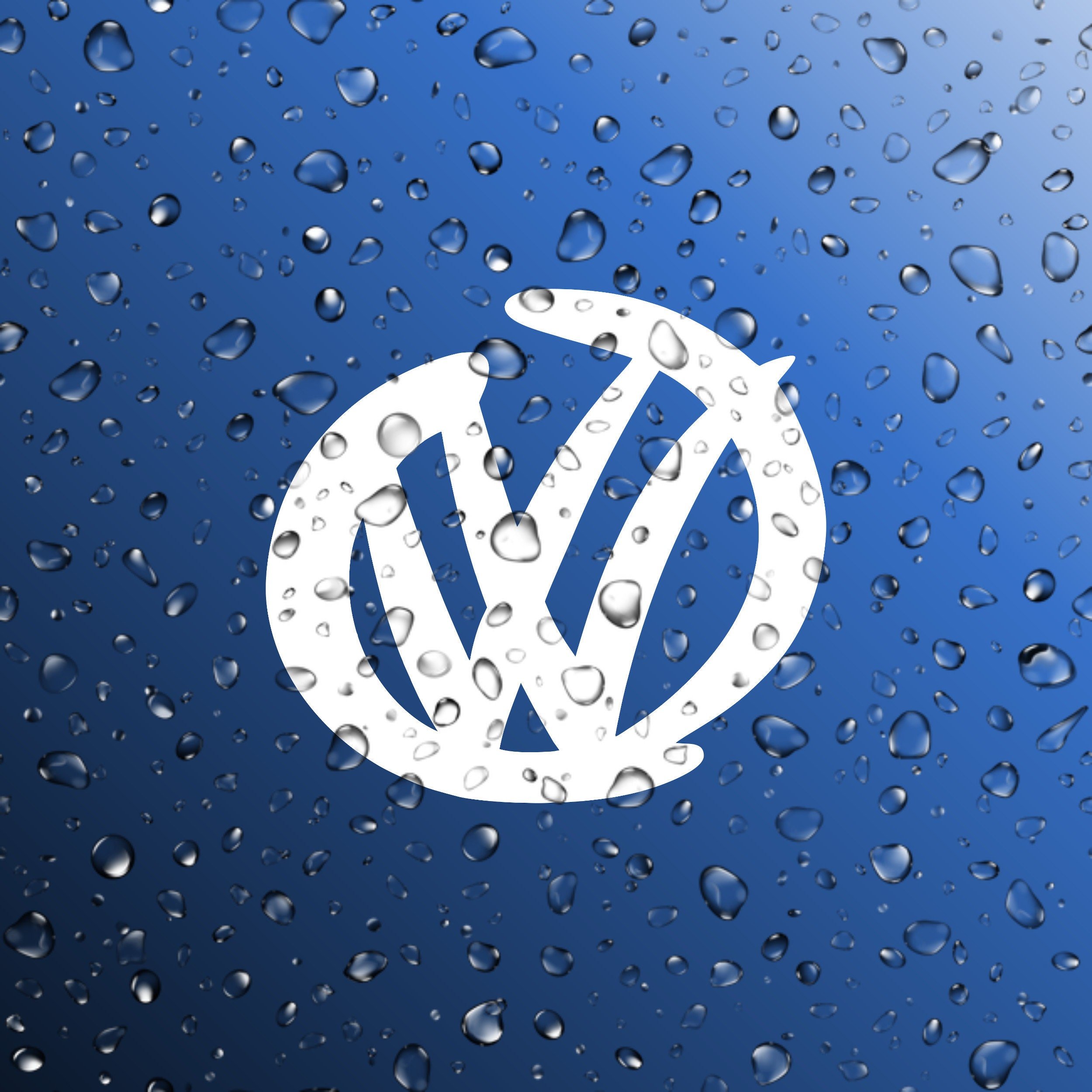 VW Volkswagen Logo in a Signature Style - Large Format Version