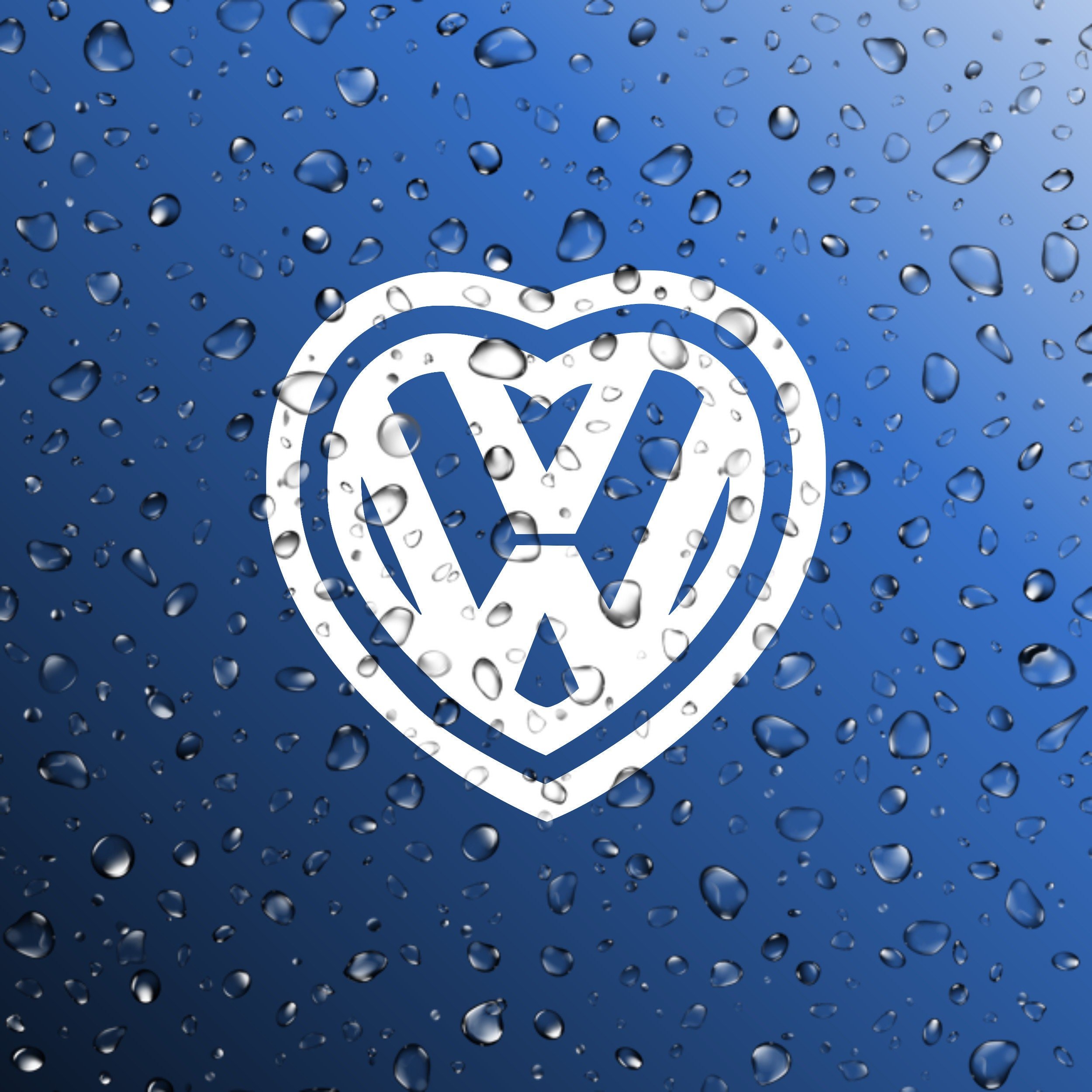 VW Volkswagen Love Heart Shaped Roundel Logo